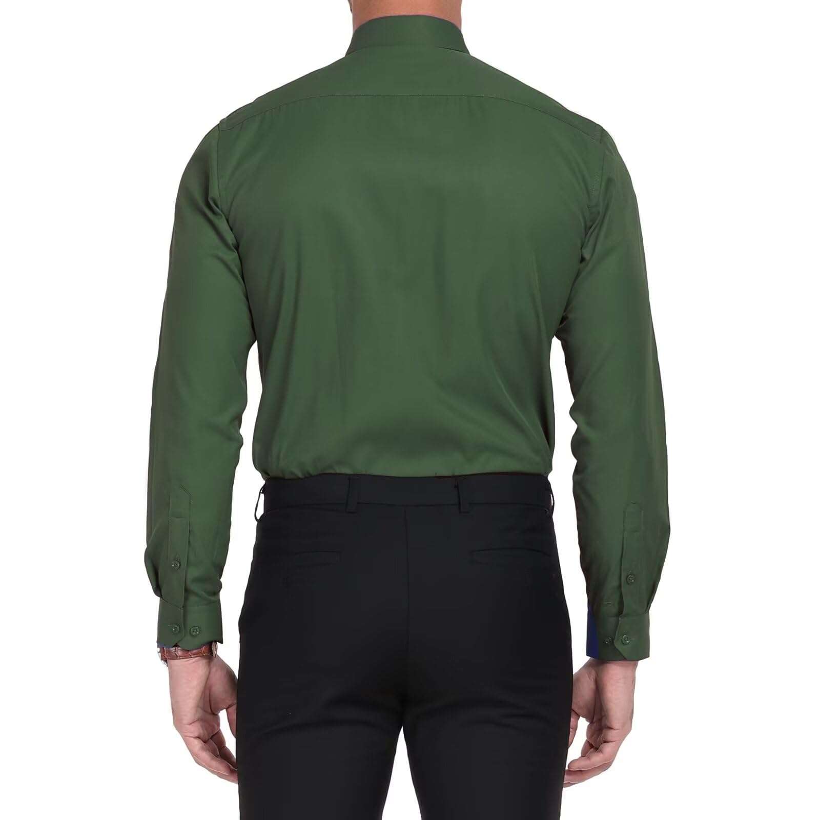 Mens Dress Shirts Classic Solid Long Sleeve Formal Shirt for Men Business Casual Button Down Shirts - Image 3