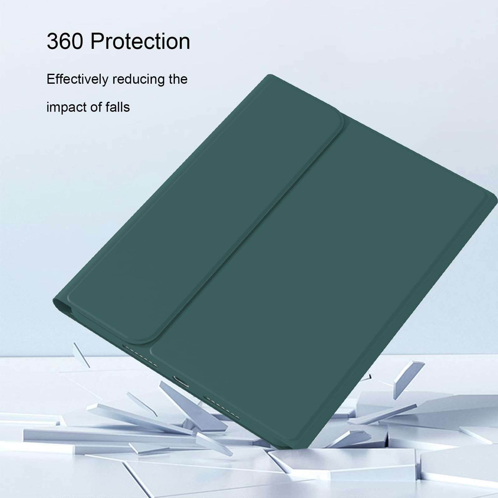 Divufus Keyboard Case for iPad mini 7th Generation (A17 Pro) 2024 / 6th Gen 2021 8.3 Inch [Magnetic Detachable Wireless Keyboard][Support 3 System] Flip Stand Case with Pencil Holder, Dark Green - Image 7