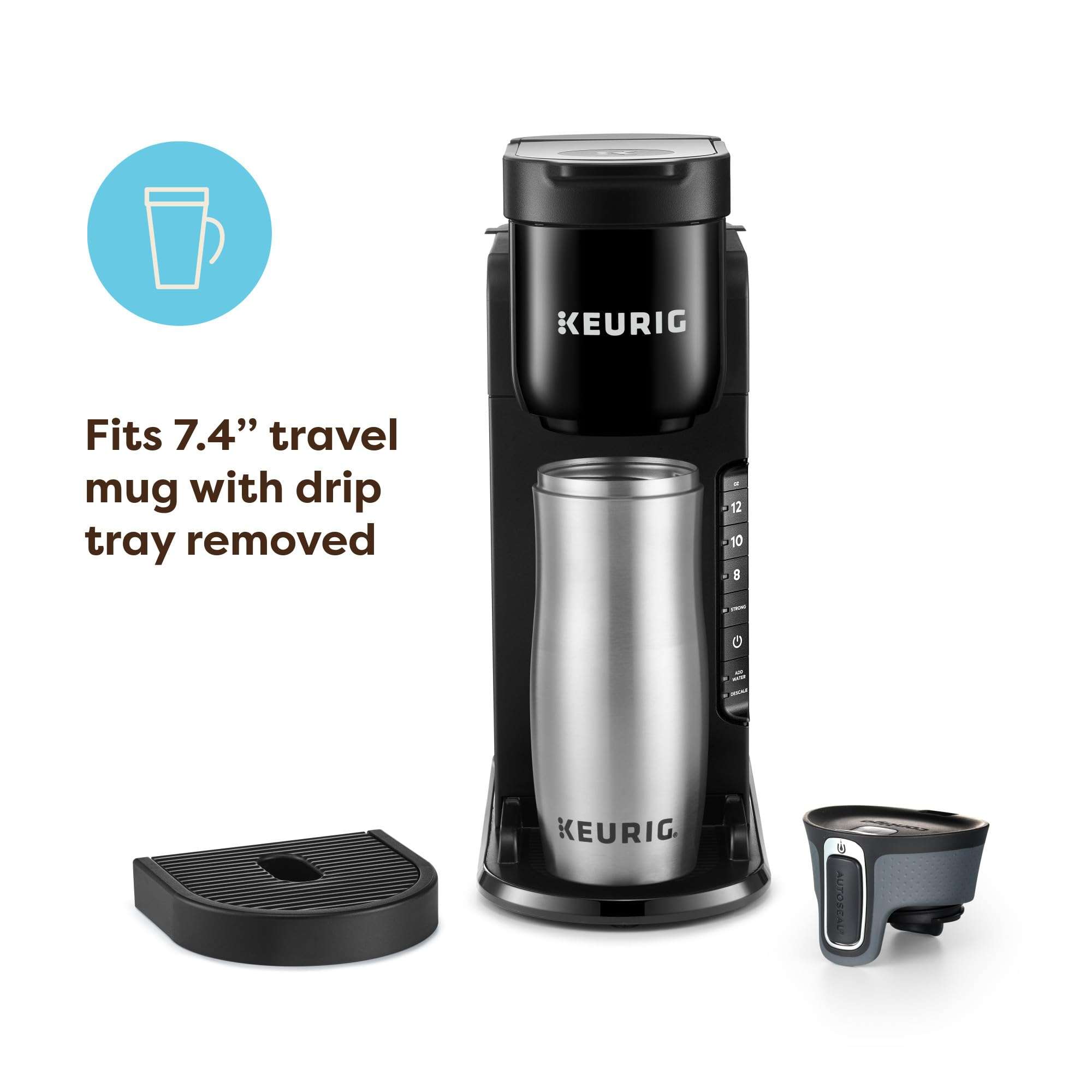 Keurig K-Express Single Serve K-Cup Pod Coffee Maker, 3 Brew Sizes, Strong Button Feature, 42oz Removable Reservoir, Black - Image 6