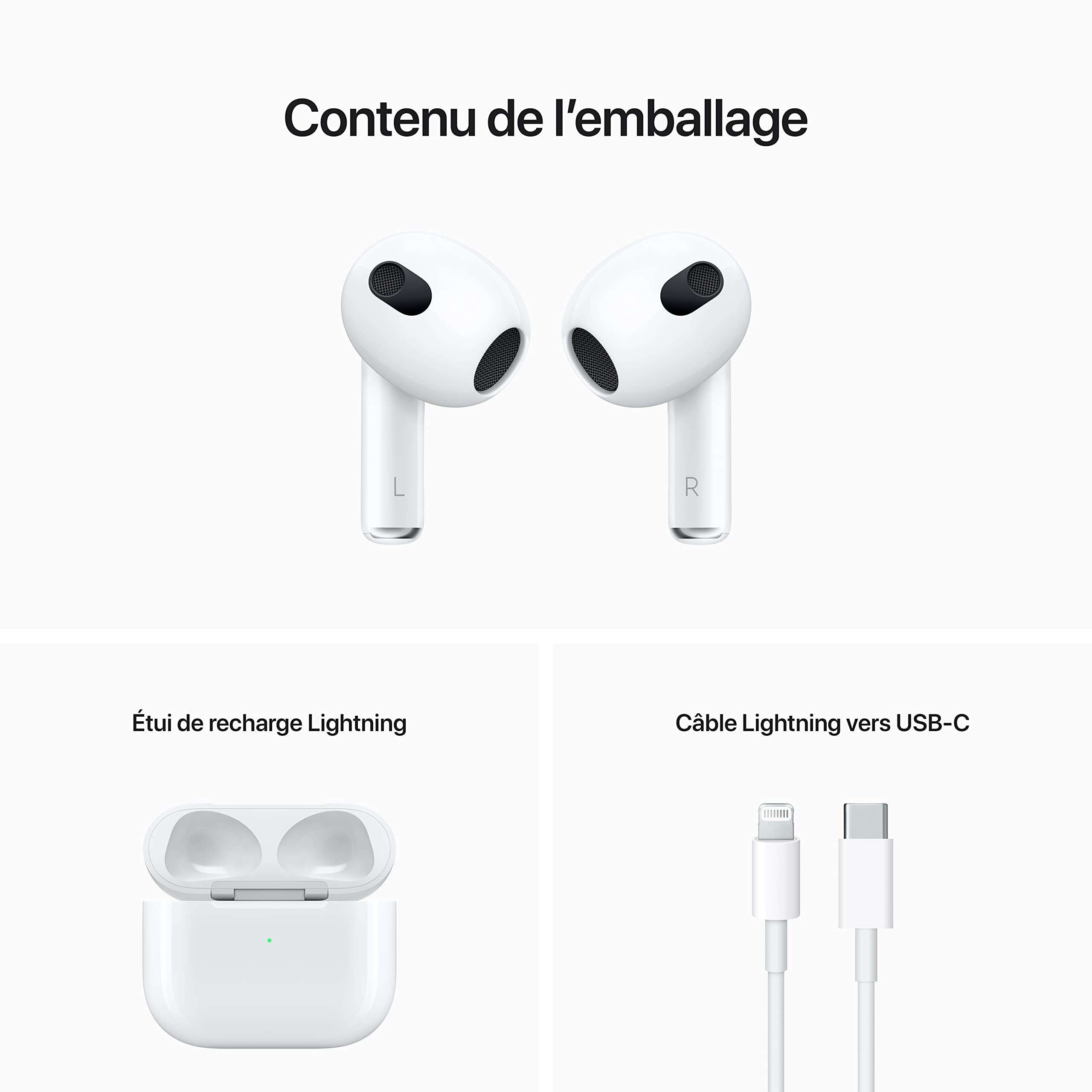 Apple AirPods with Lightning Charging Case (3rd Generation) (Renewed) - Image 6