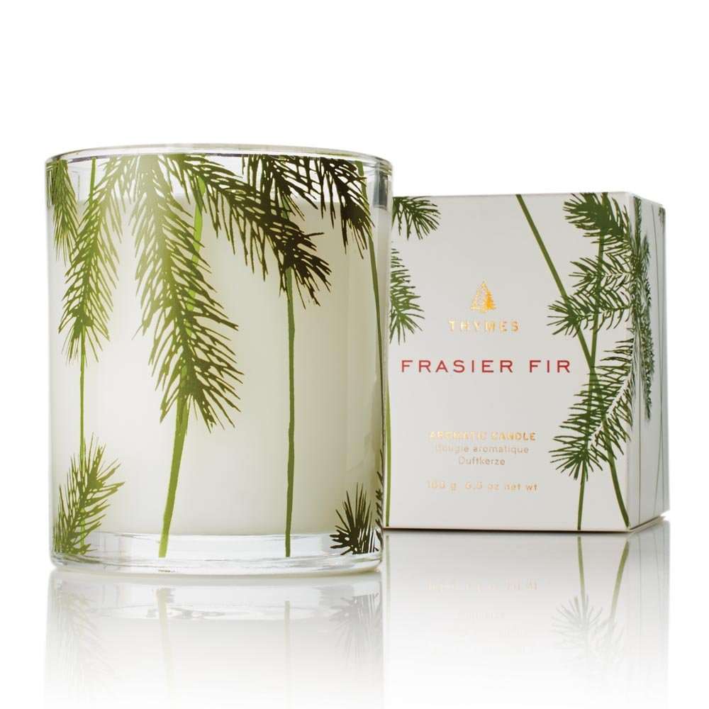 Thymes Frasier Fir Pine Needle Candle – Holiday Candles for Home Scented with Notes of Crisp Siberian Fir, Cedarwood & Sandalwood – Christmas Decor – Christmas Gifts for Women & Men (6.5 oz) - Image 1