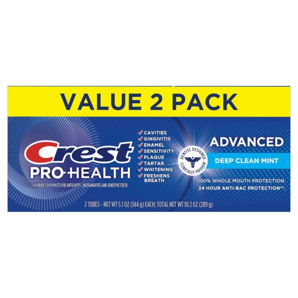 Crest Pro-Health Advanced Deep Clean Mint Toothpaste, 2 Count (Pack of 1) - Image 7