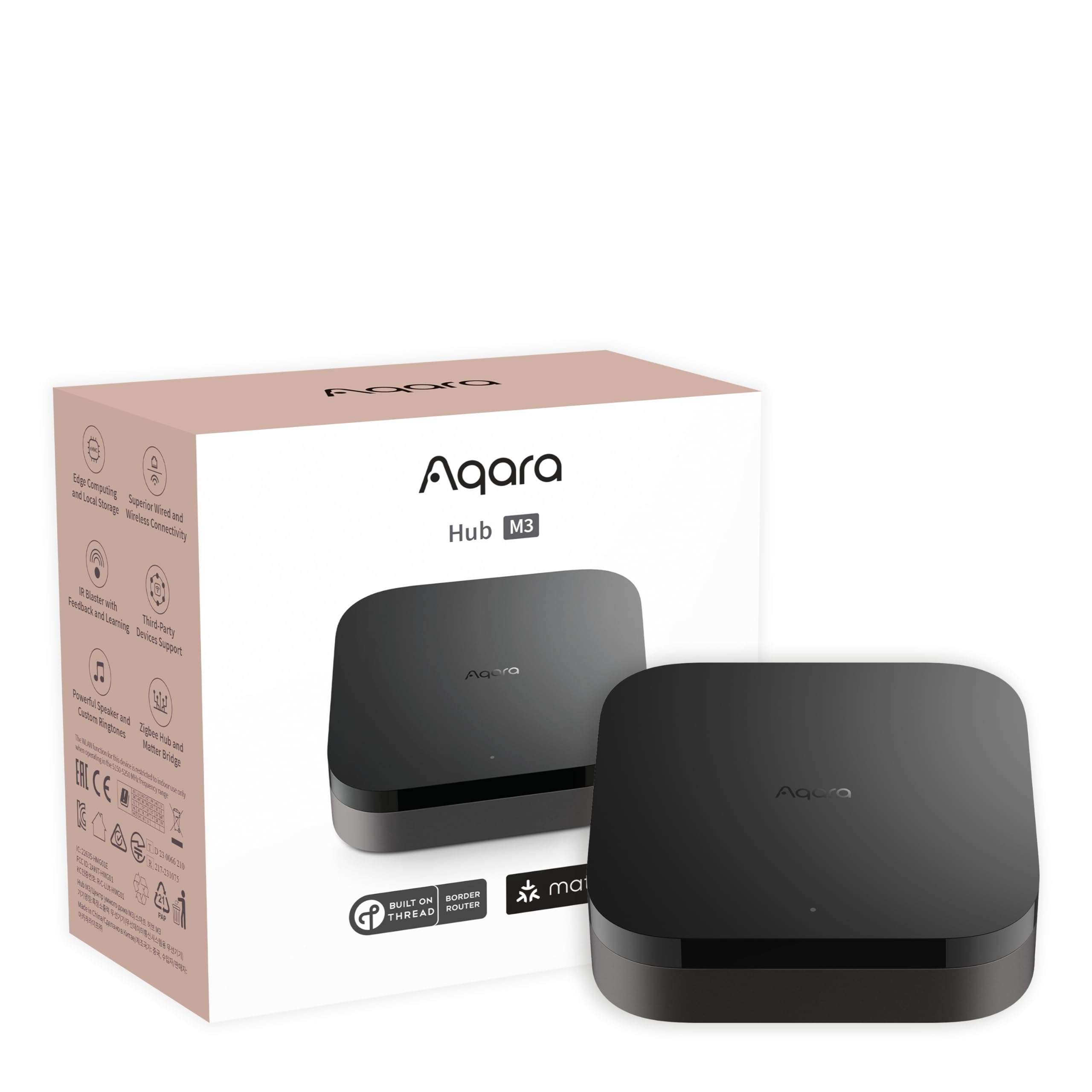 Aqara Smart Home Hub M3 for Advanced Automation, Matter Controller, Thread Border Router, Features Zigbee, Bluetooth, Wi-Fi, PoE, IR, Supports Alexa, Apple HomeKit, SmartThings, Home Assistant, IFTTT - Image 1