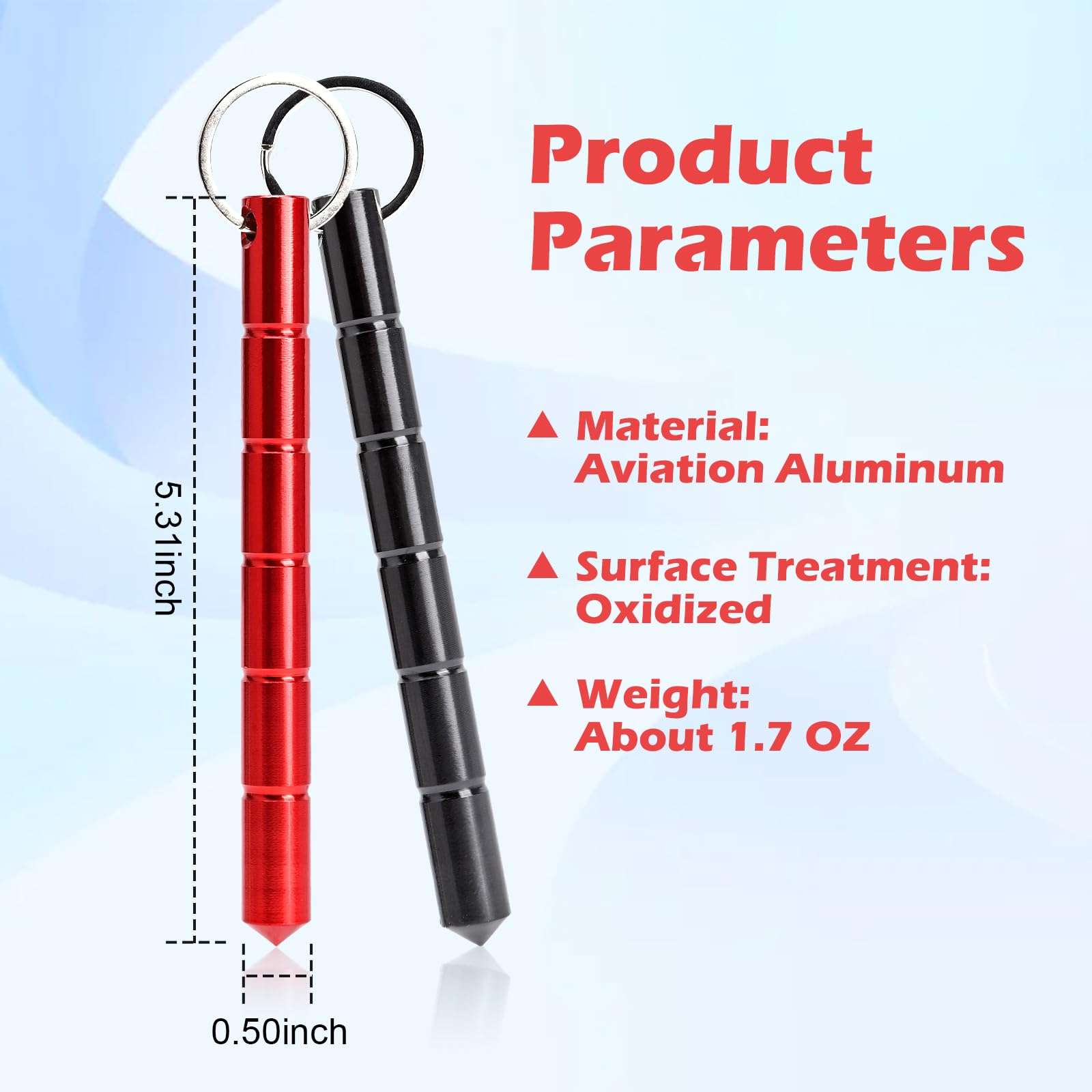 2-Piece, Self-Defense Weapons, Tactical Glass Breaker Tool, Keychain Decoration - Image 3