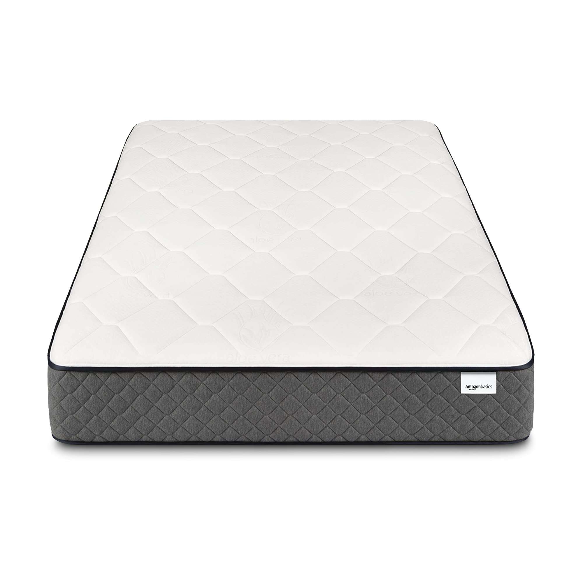 Amazon Basics Memory Foam Mattress, King Size Mattress, Hybrid, 12 Inch, Medium Feel, Motion Isolation Springs, White/Gray - Image 2