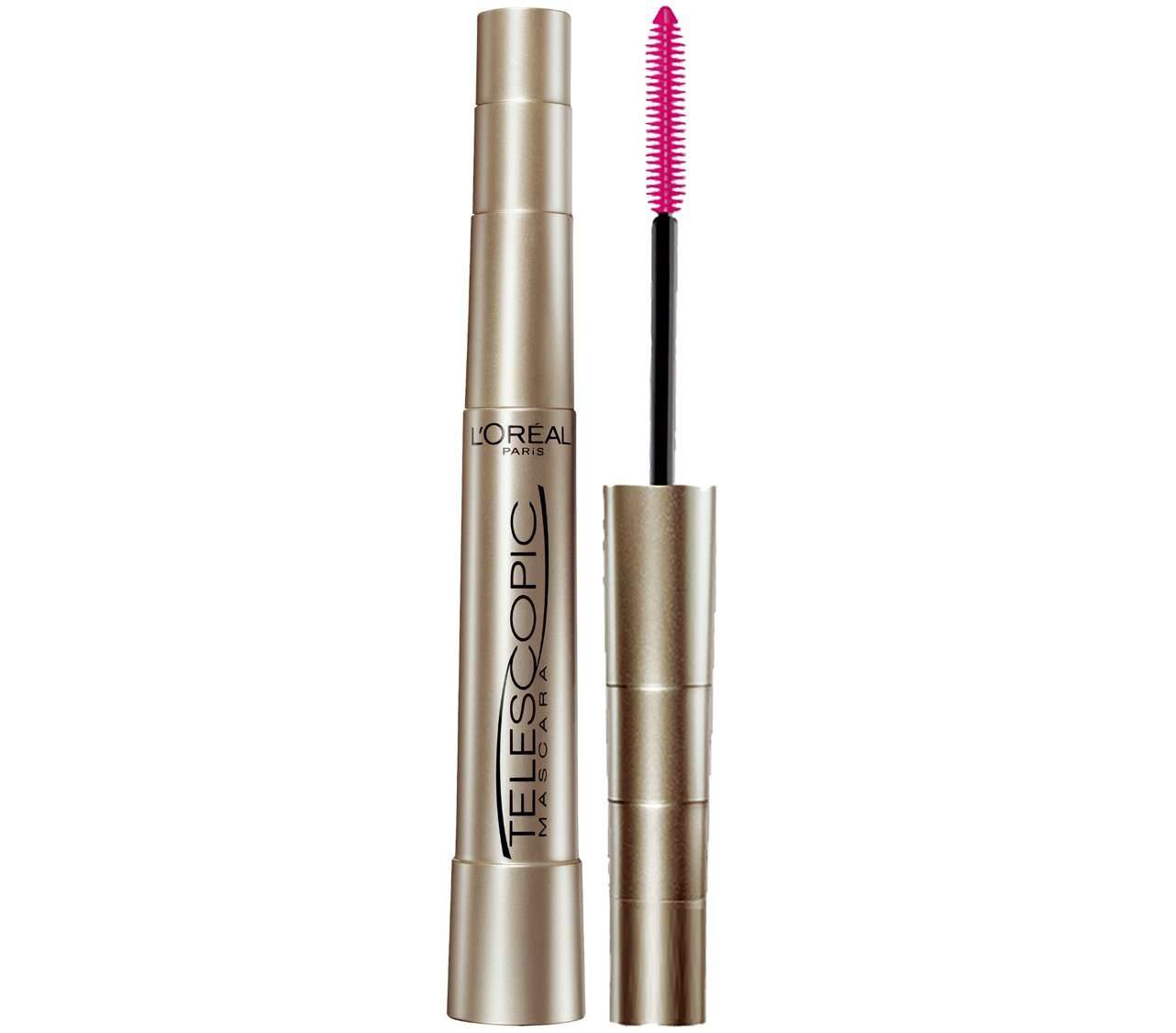 L'Oreal Paris Makeup Telescopic Original Lengthening, Lash Separating Mascara with Dual Precision Brush, Washable, Blackest Black, 0.27 Fl Oz., 1 Count - Image 1
