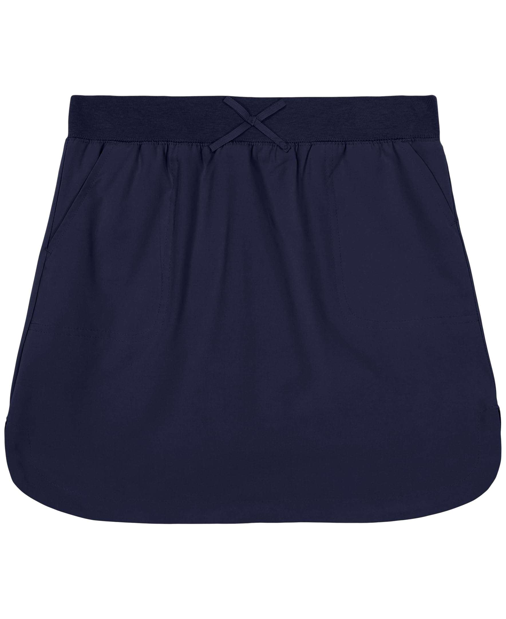IZOD Girls' School Uniform Pull-on Scooter Skirt with Undershorts, Knit Waistband & Functional Pockets, Wrinkle Resistant - Image 1