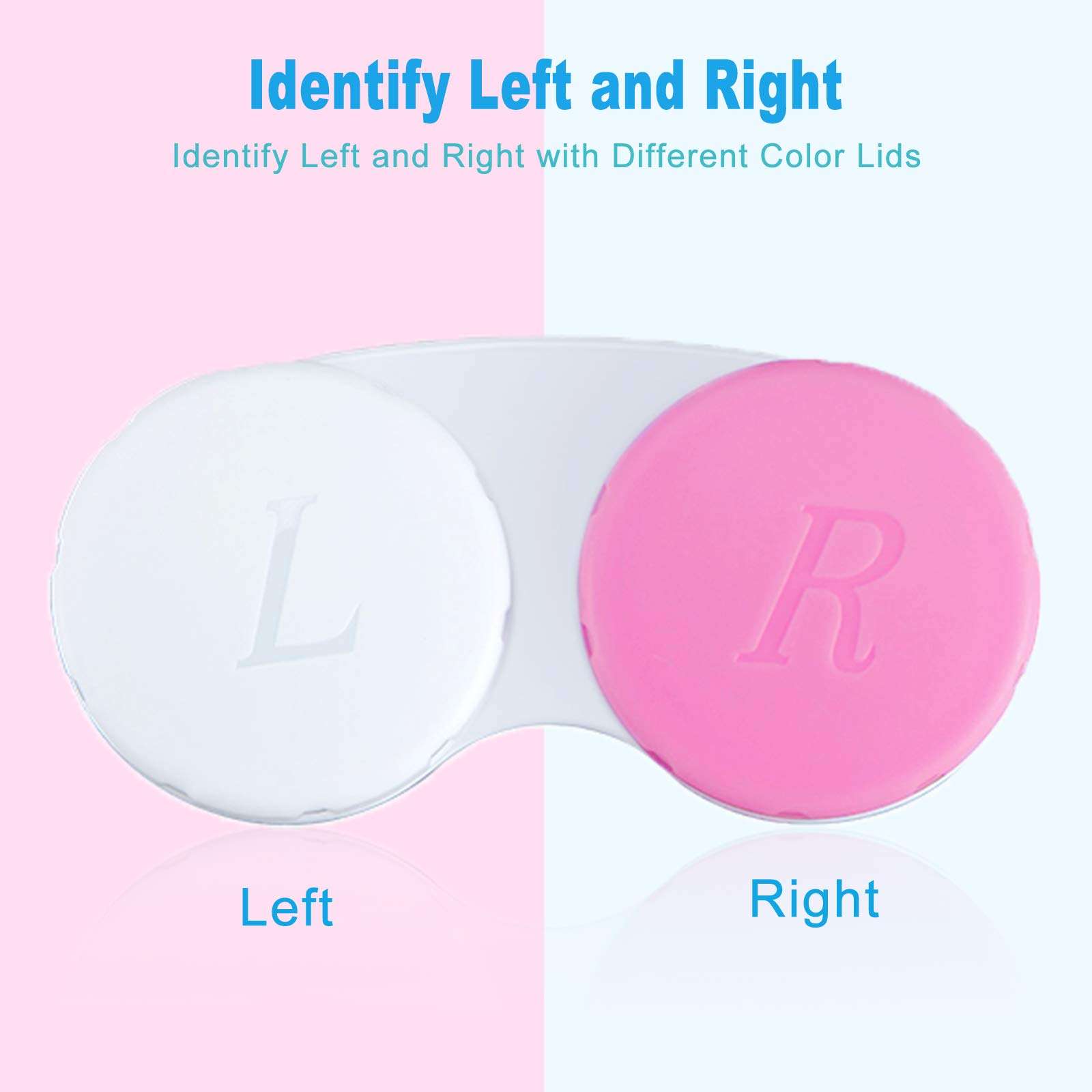 QVVQ 12PCS Contact Lens Case, Colorful Contact Lens Box Left/Right Eyes Holder Container, Outdoor Mini Contact Lens Soak Storage Kit for Travel&Home. - Image 2