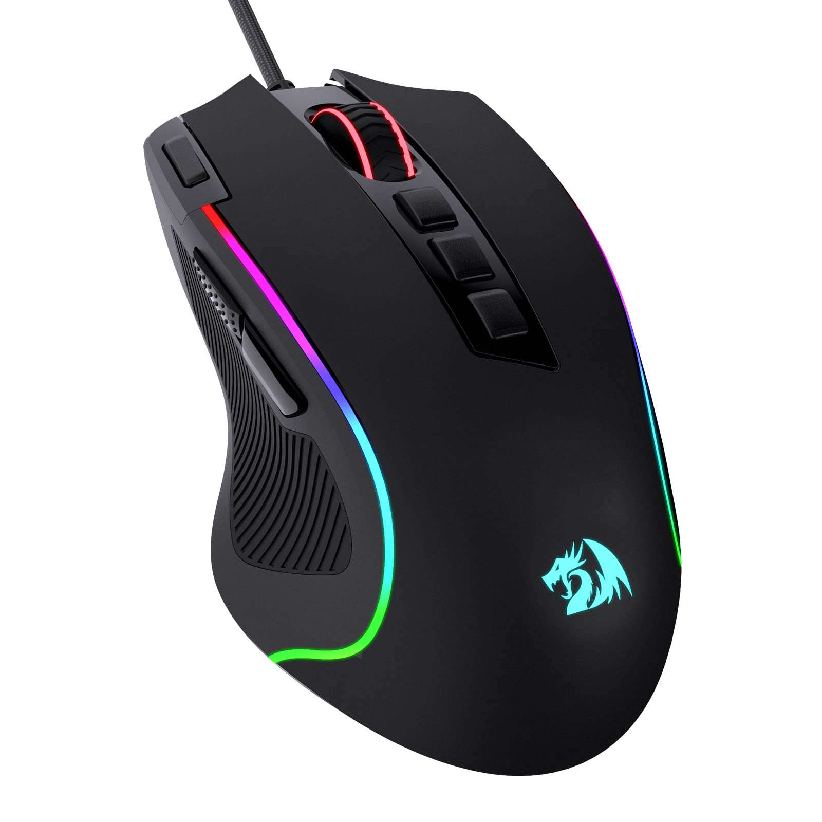 Redragon M612 Predator RGB Gaming Mouse, 8000 DPI Wired Optical Mouse with 11 Programmable Buttons & 5 Backlit Modes, Software Supports DIY Keybinds Rapid Fire Button - Image 1
