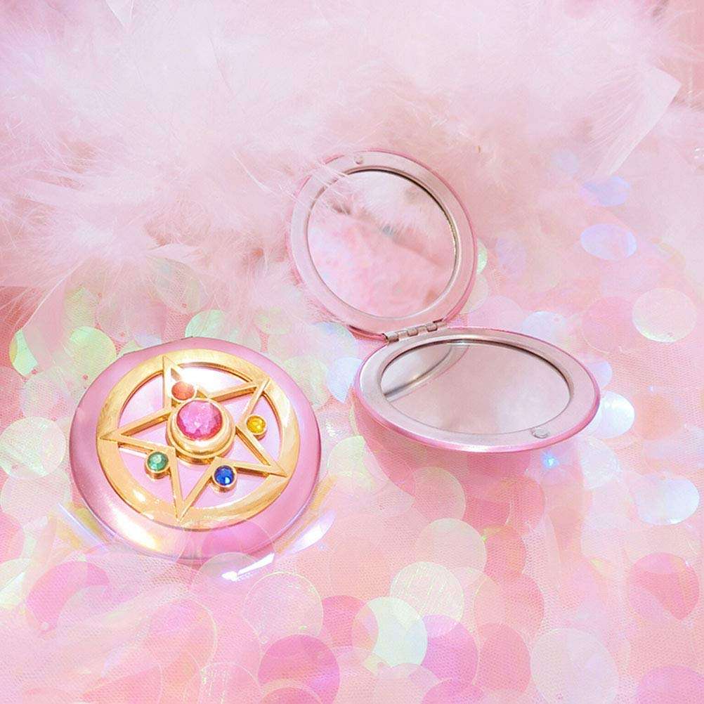SHOWLOUE Makeup Compact Mirrors, Personal Makeup Mirror Portable Travel Handheld Foldable Double Sided Mirror - Image 5