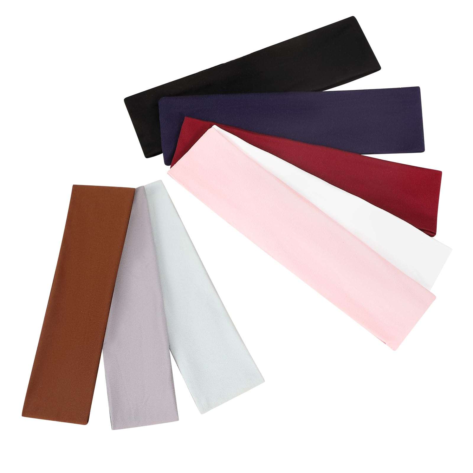 Fishinsea 8 Pack Sport Headbands for Women, Elastic Soft Fabric Non-Slip Hair Bands Hair Warp for Daily Workout Yoga Running Sports - Image 1