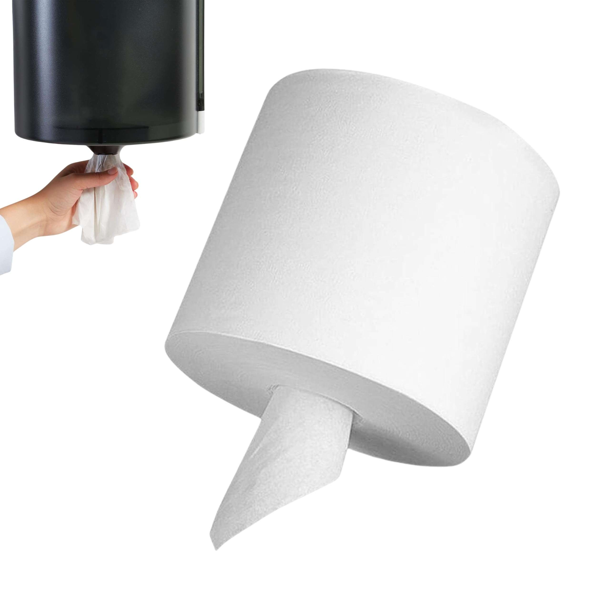Perfect Stix 10" White Center Pull Paper Towels- Pack of 1ct-600 Sheets Per Roll - Image 1