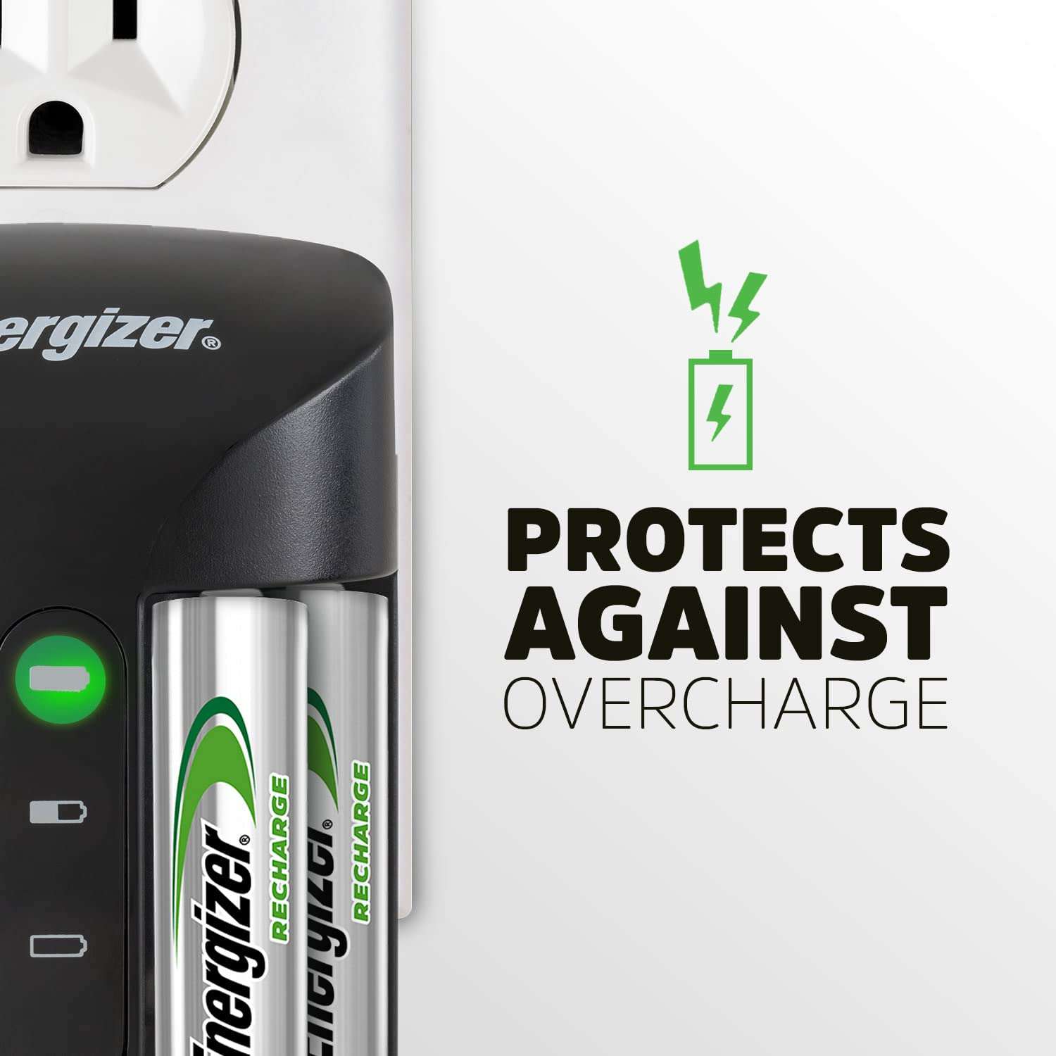 Energizer Recharge Pro Rechargeable AAA and AA Battery Charger With 4 NiMh Rechargeable AA Batteries, Provides a Full Charge in 3 Hours - Image 8