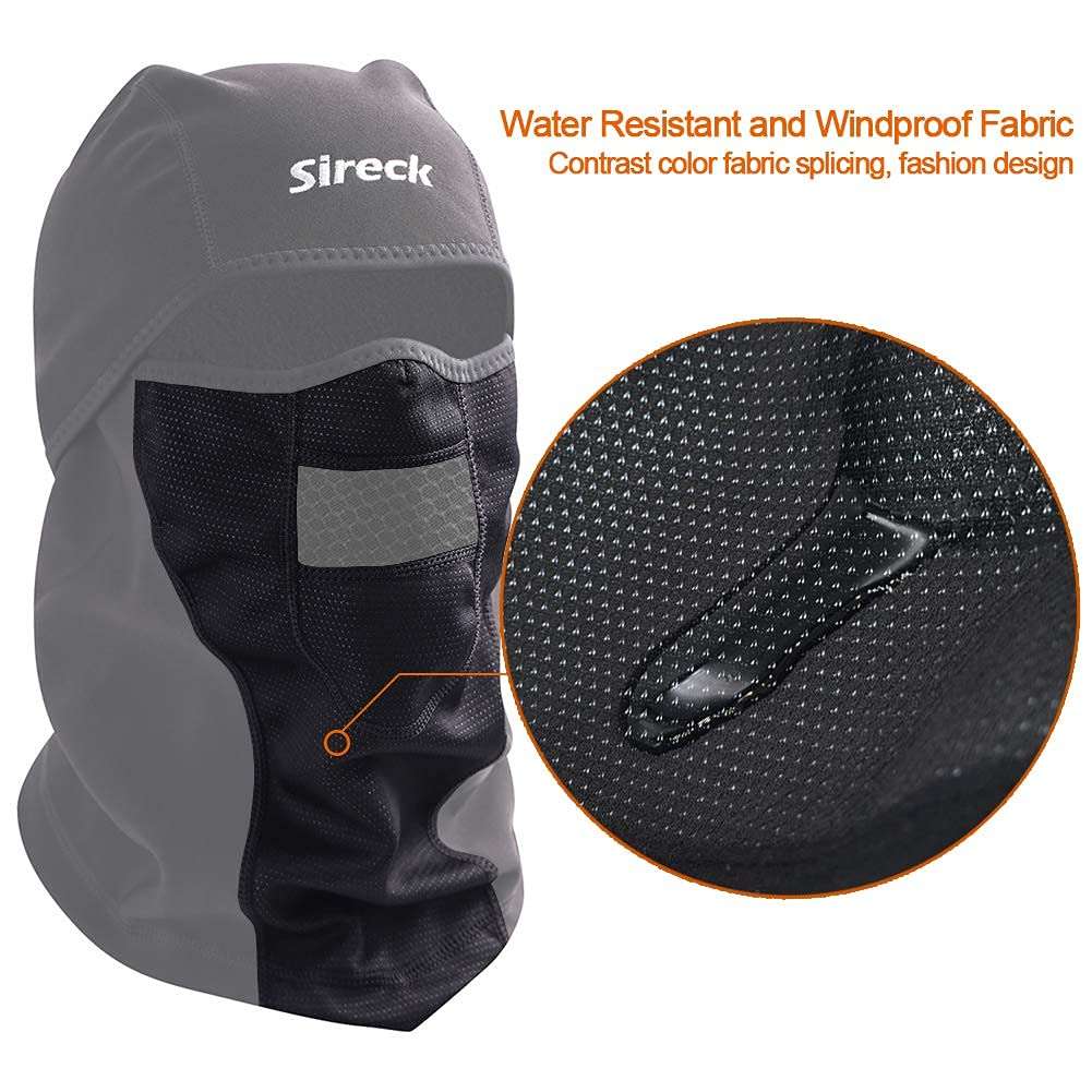 Sireck Cold Weather Balaclava Ski Mask, Water Resistant and Windproof Fleece Thermal Face Mask, Cycling Motorcycle Neck Warmer Hood Winter Gear for Men Women - Image 6