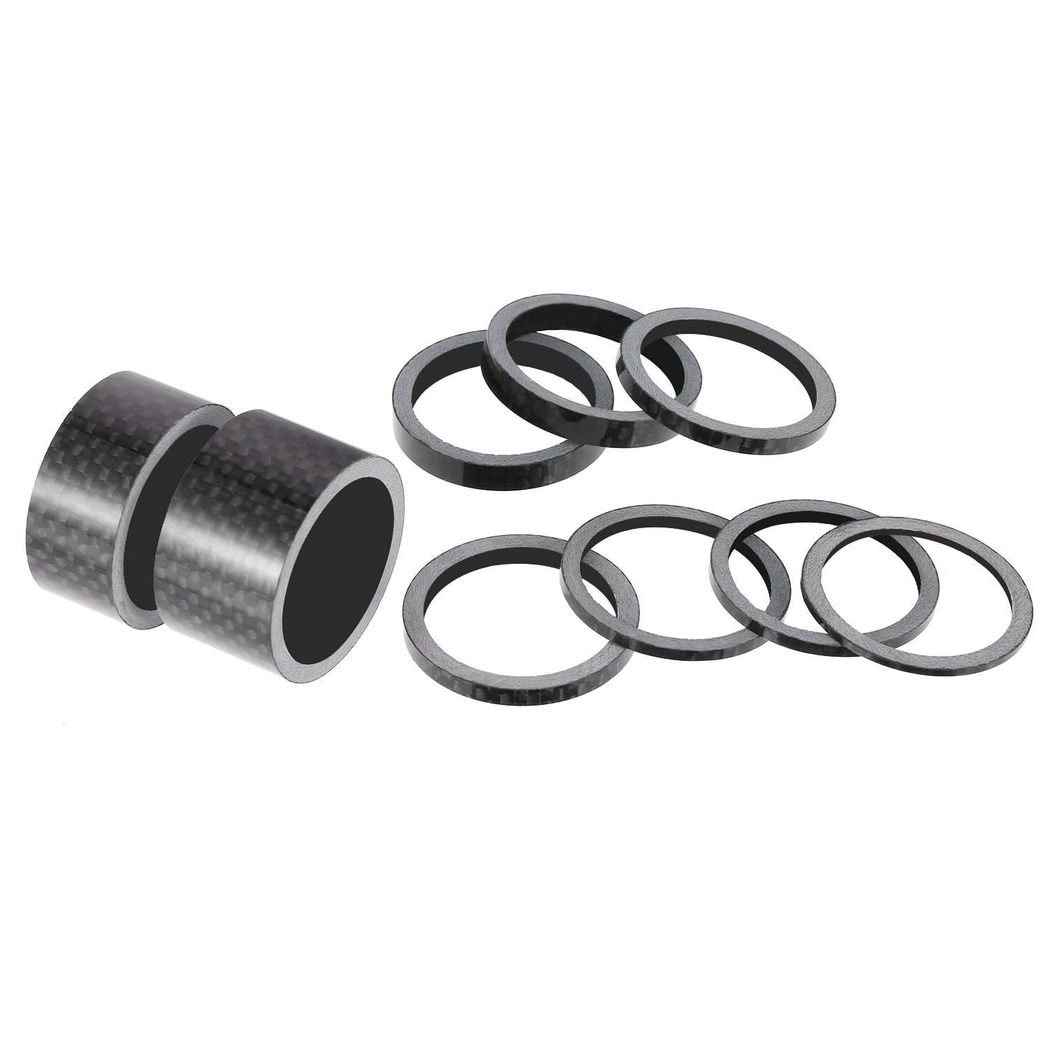Sumind 11 Pieces Bike Carbon Fiber Headset Spacer Bicycle 1-1/8 Inch 20 15 10 5 3 2 1 mm, 7 Size - Image 3