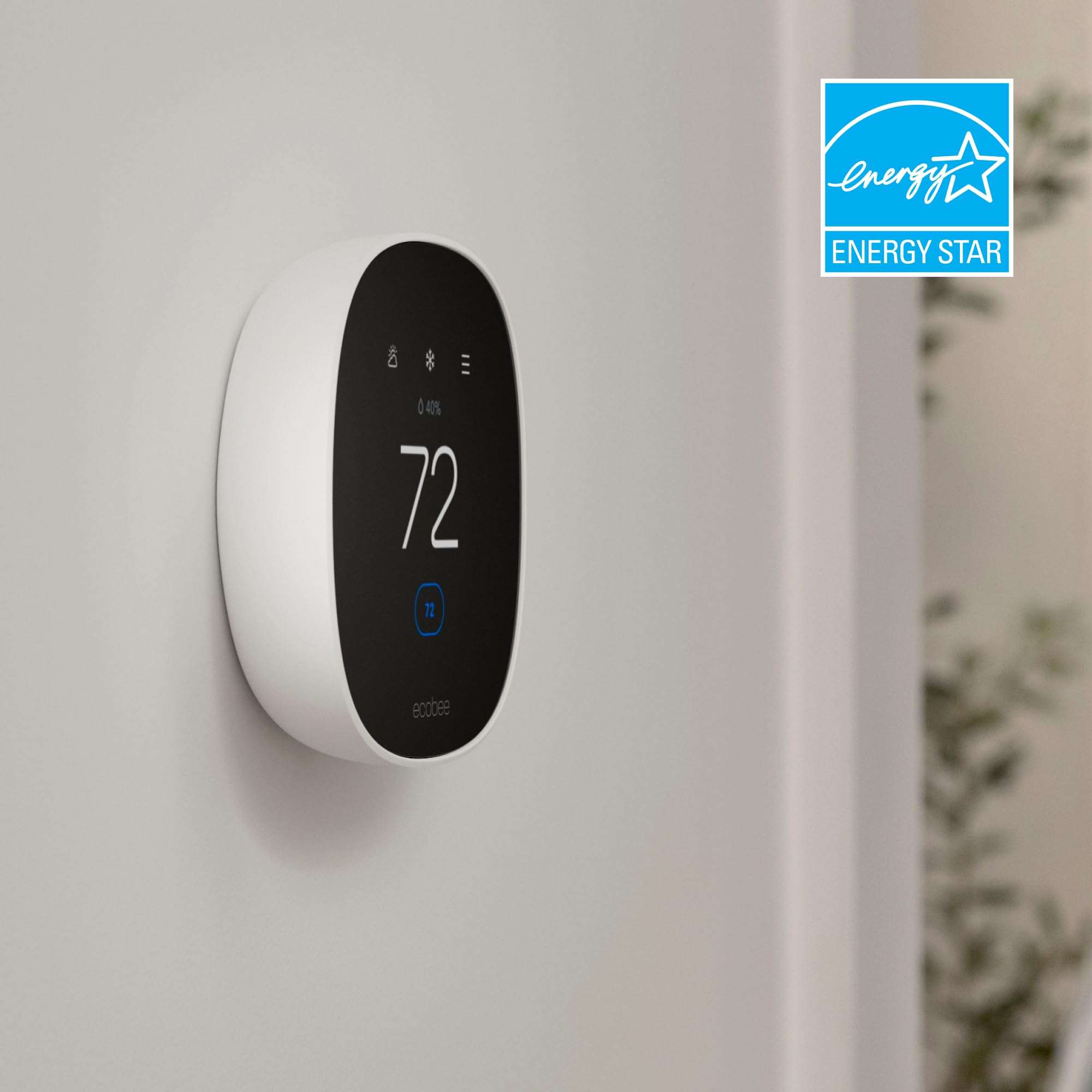 ecobee Smart Thermostat Essential - Energy Star Certified programmable Wi-Fi Thermostat - Works with Siri, Alexa, and Google Assistant - Image 2