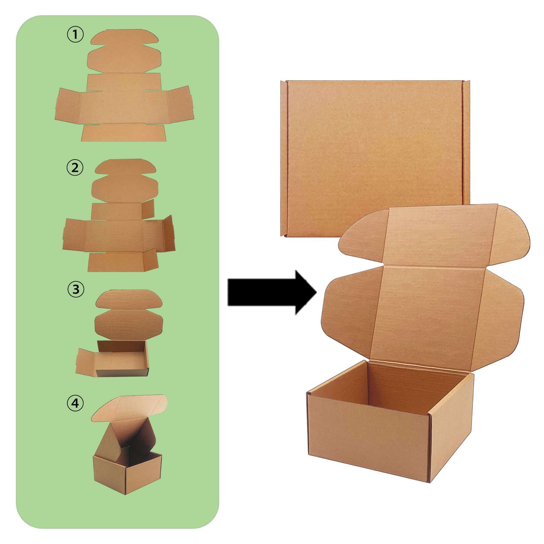 10x10x3 inch Shipping Boxes，Bulk 20 Pack，Brown Corrugated Mailers Cardboard Literature Mailer Box for Packaging Business, Mailing,Moving and Storage，Small Gift Boxes for Wrapping Mailing Present - Image 5