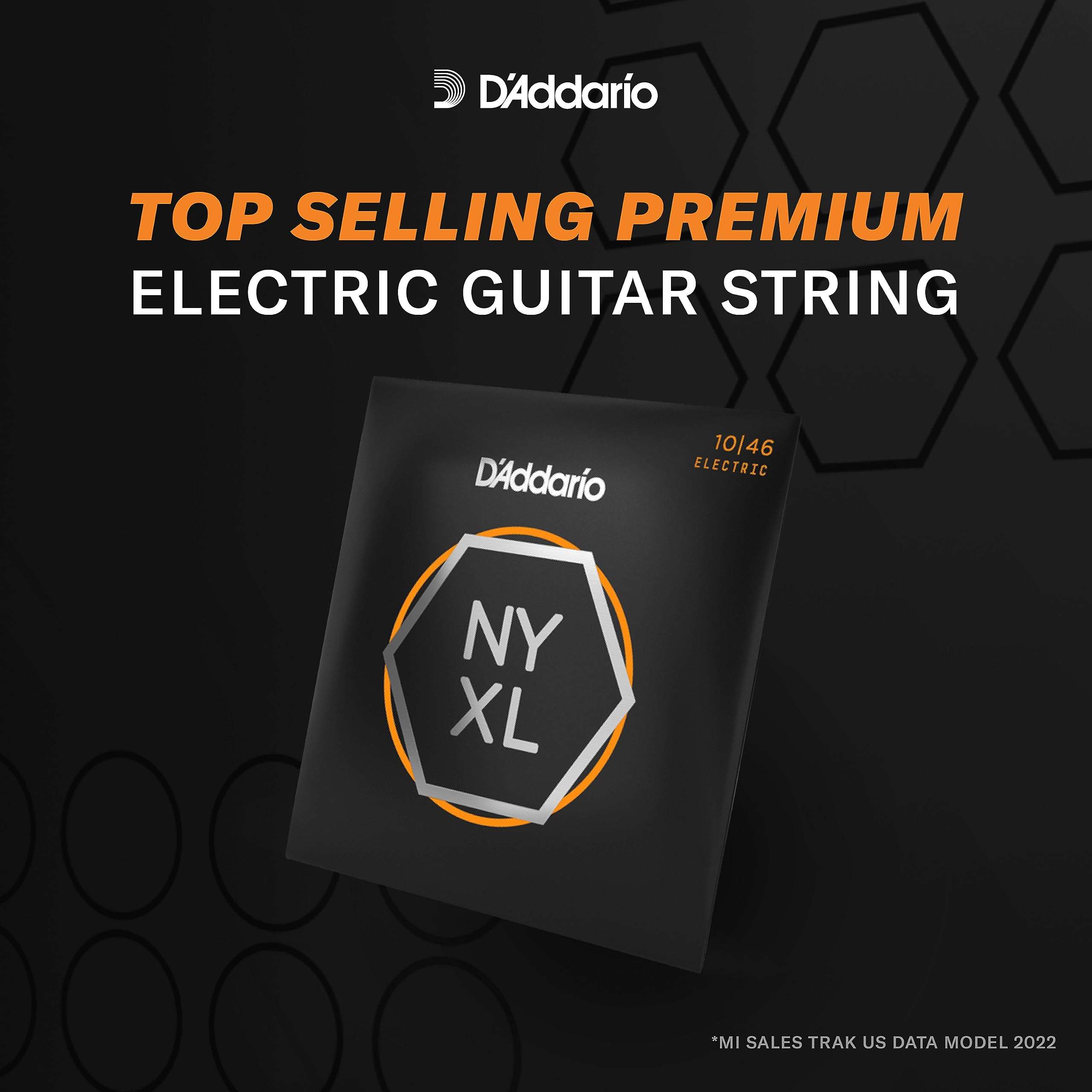 D'Addario Electric Guitar Strings, NYXL Nickel Plated, NYXL1046, Regular Light Gauge 10-46, 6-String Set, Pack of 1 - Image 3