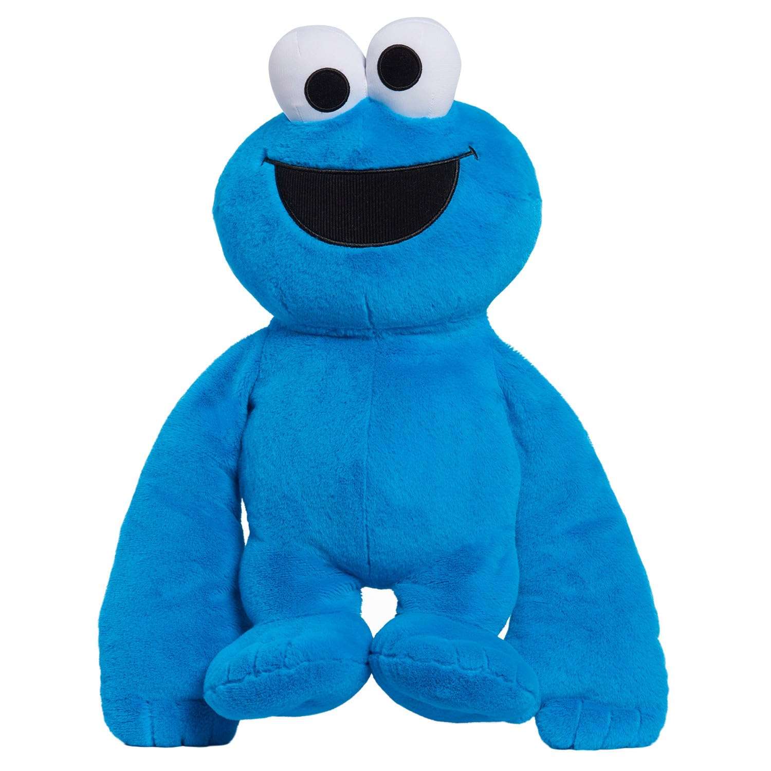 Sesame Street Monster Hugs Cookie Monster Weighted Sensory Plushie, Blue, Kids Toys for Ages 18 Month, Amazon Exclusive by Just Play - Image 1