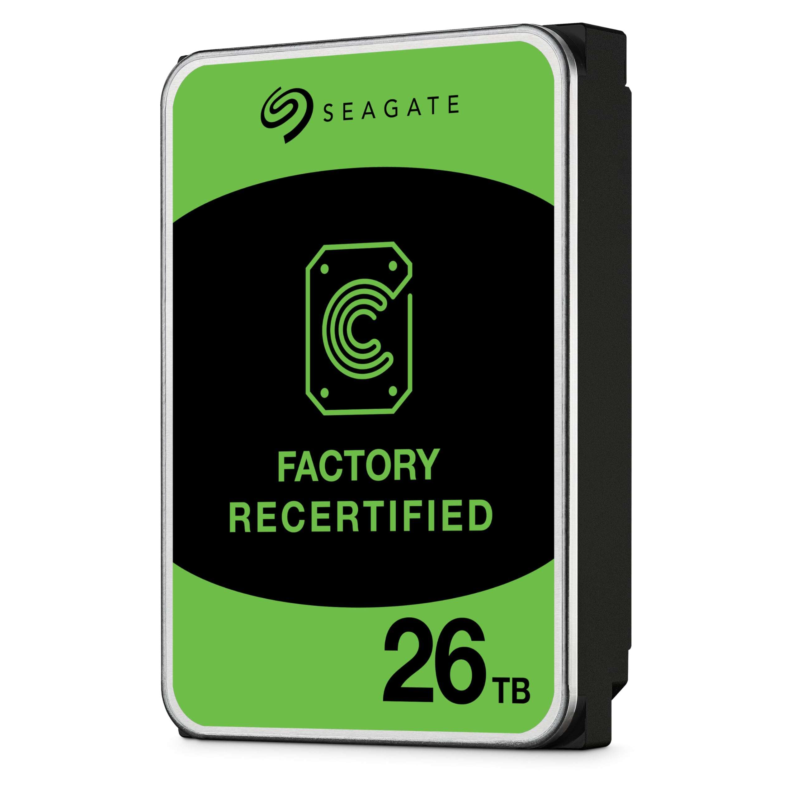 Seagate (Recertified Exos 26TB Internal Hard Drive HDD - 3.5 in CMR SATA 6Gb/s, 7200 RPM, 512MB Cache, 2.5M MTBF (ST26000NM000C) , Renewed - Image 2