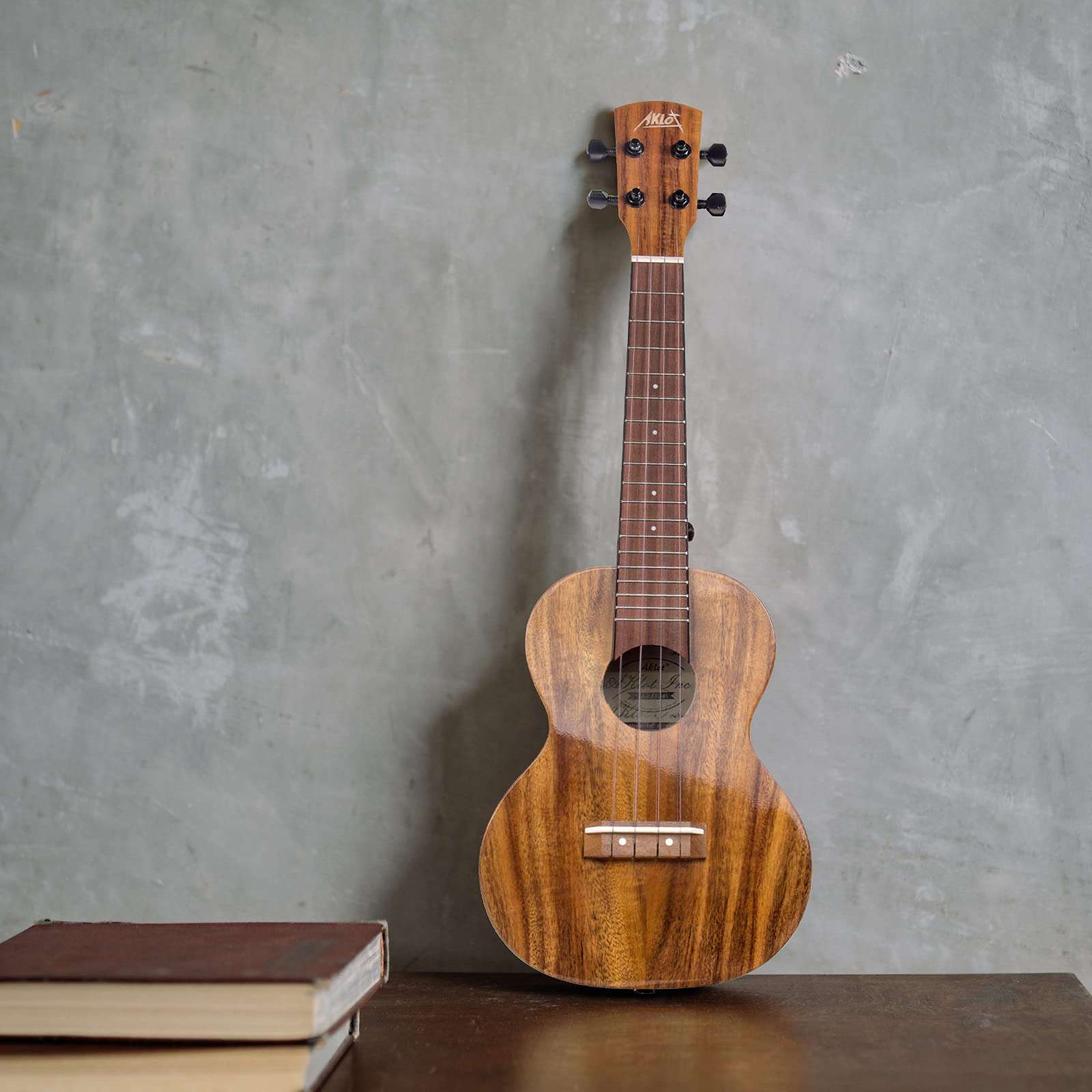 AKLOT All Solid Acacia Ukulele, 23 Inch Concert Ukelele Super Warm tone for Professional Beginners Adults Kit with Free Online Courses,Gig Bag,Strap,Tuner,Picks,Book Instruction,Humidifier,Clean Cloth - Image 9