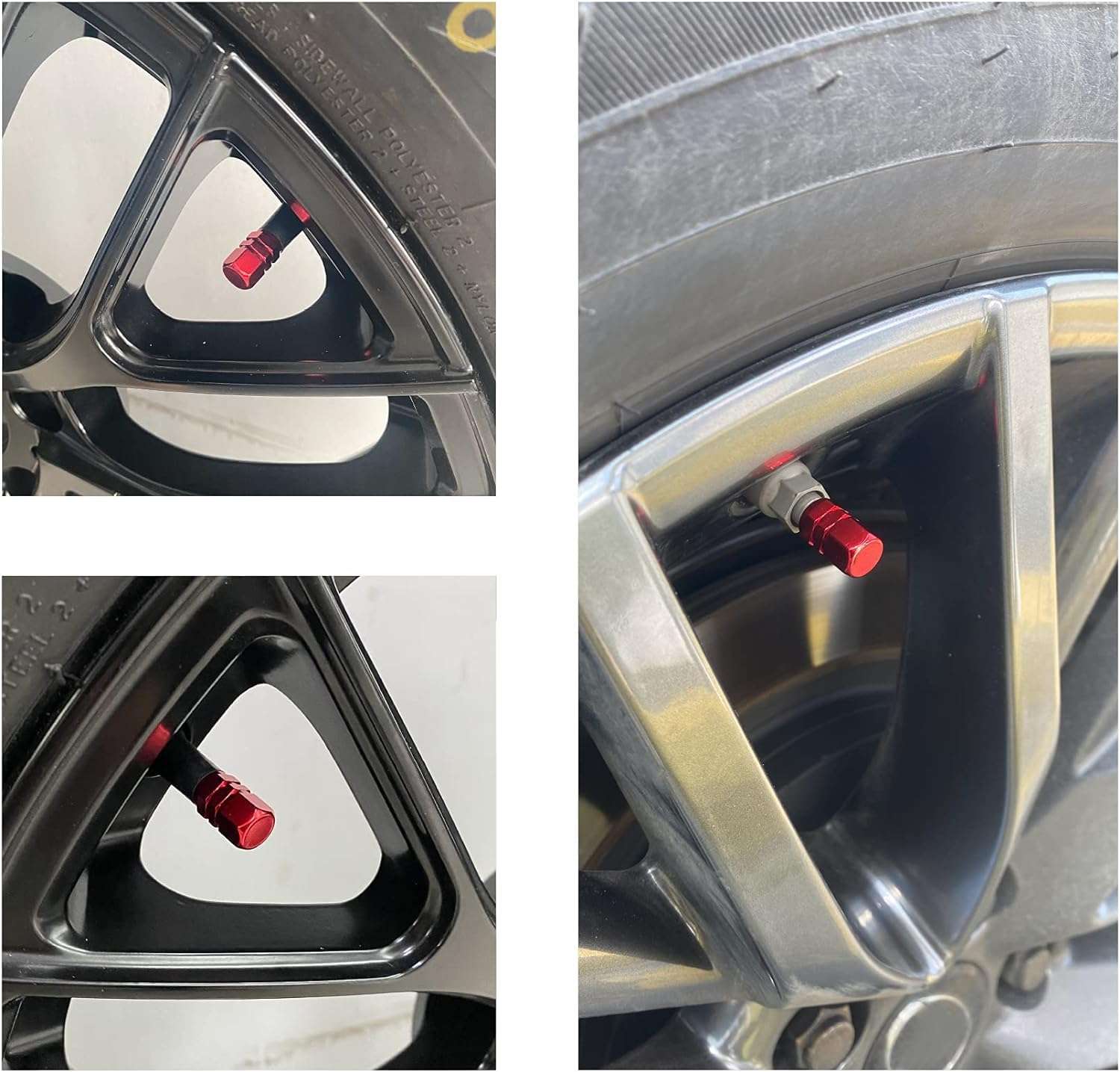 JUSTTOP Car Tire Valve Stem Caps, 12pcs Air Caps Cover, Universal for Cars, SUVs, Bike, Trucks and Motorcycles-Red - Image 5