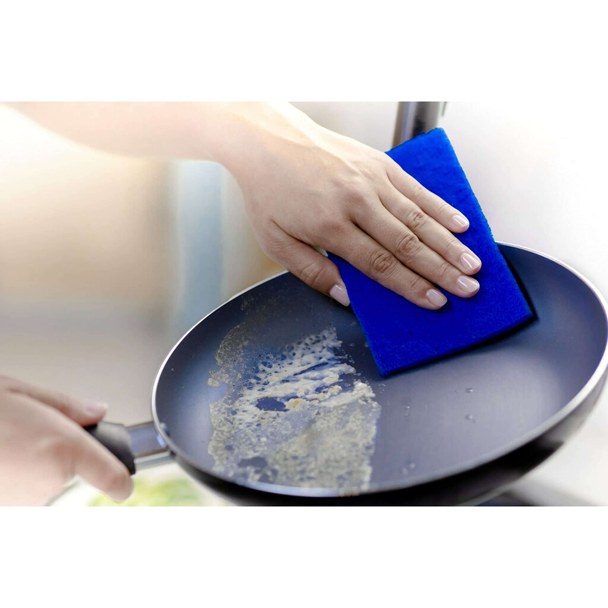 Scotch-Brite Zero Scratch Scouring Pad, Effective + Gentle Dish Scrubber for Household Cleaning, 3 Scrub Pads for Dishes, Nonstick Pots and Pans, Glass, Tubs, Showers, Reusable & Durable - Image 10