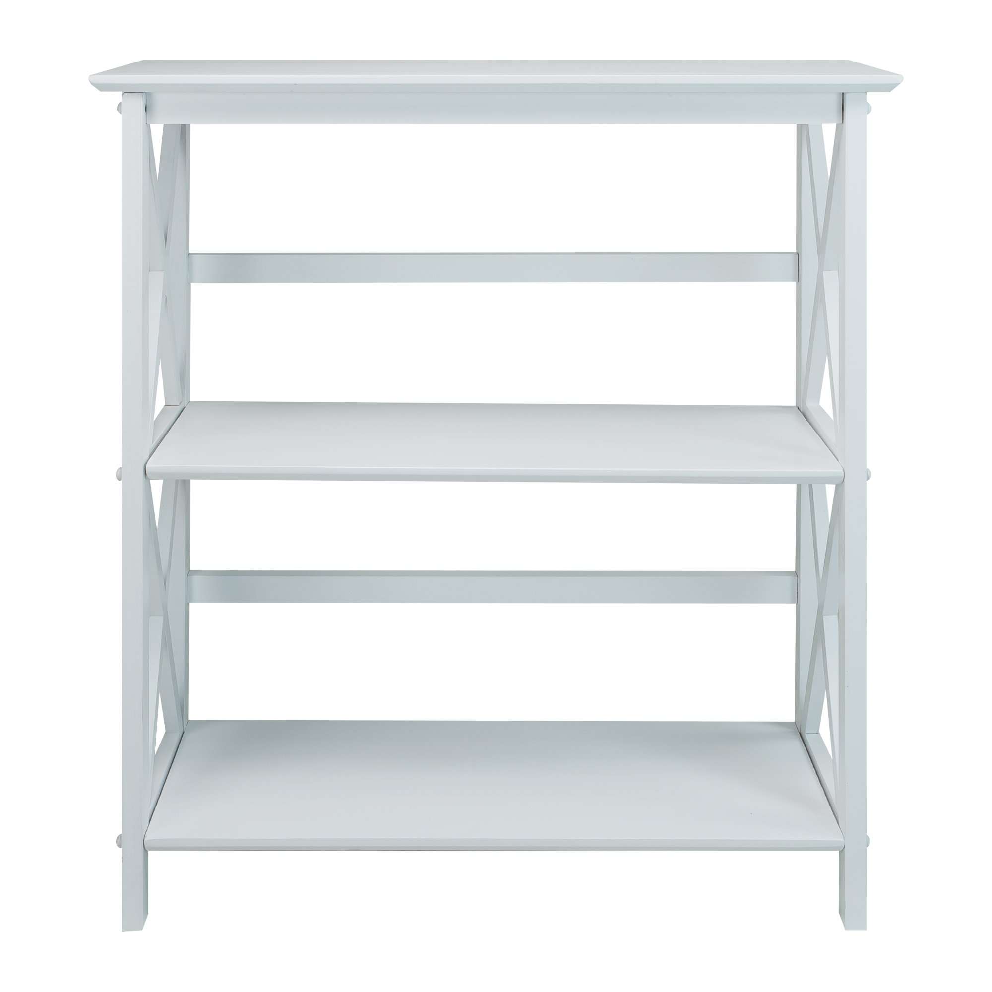 Casual Home 3-Shelf Montego Bookcase, White - Image 6