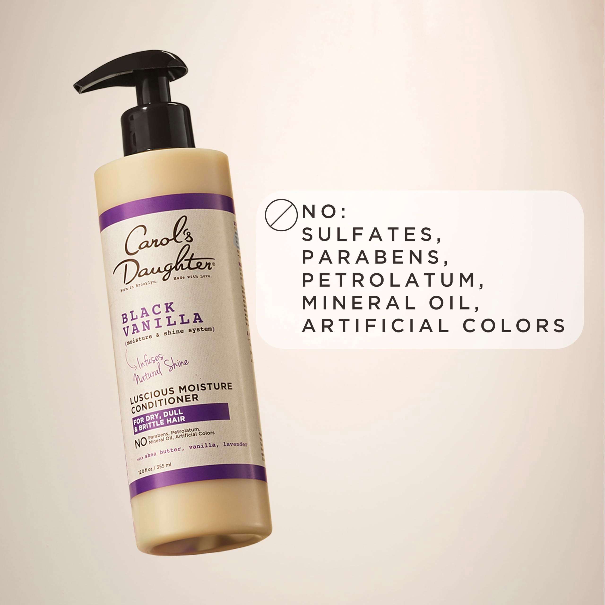 Carol's Daughter Black Vanilla Moisture Sulfate Free Conditioner for Curly, Wavy or Natural Hair, Moisturizing Hair Care for Dry, Damaged Hair, 12 Fl Oz - Image 7