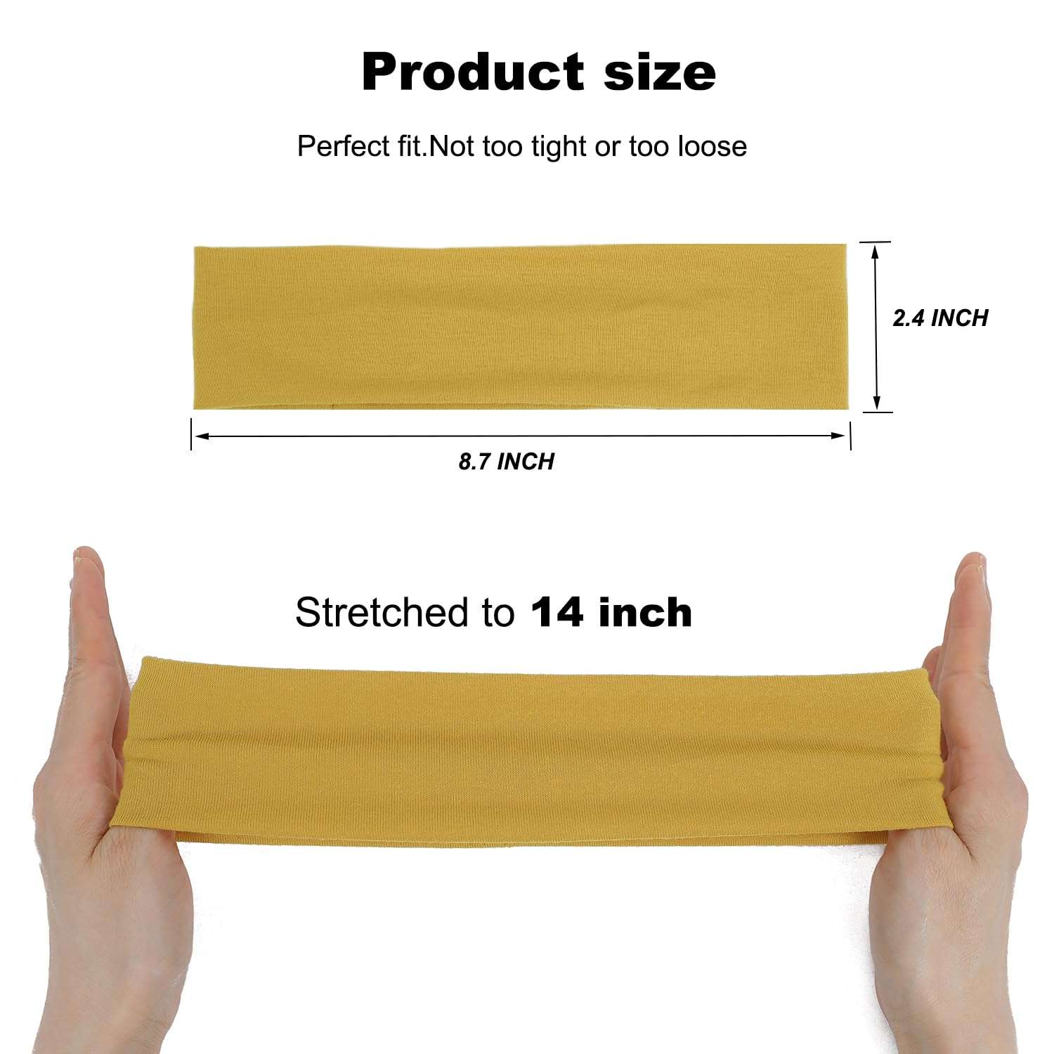 9Pcs Headbands for women Non Slip Headband, Soft Elastic Hair Bands for Women's Hair, Fashion Cotton Cloth Stretchy Sweat Bands Headbands for Sports, Makeup, Gym, Running, Yoga, Workout (9Colors-A) - Image 2
