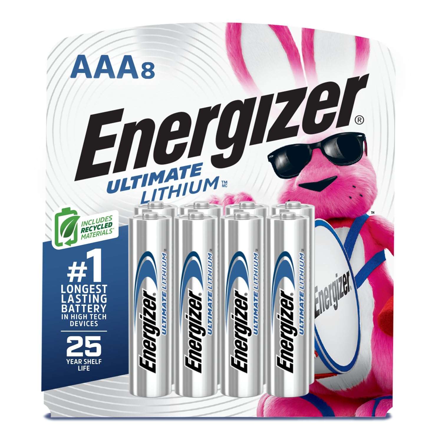 Energizer Ultimate Lithium AAA Batteries (8 Pack), Lithium Triple A Batteries - Image 1