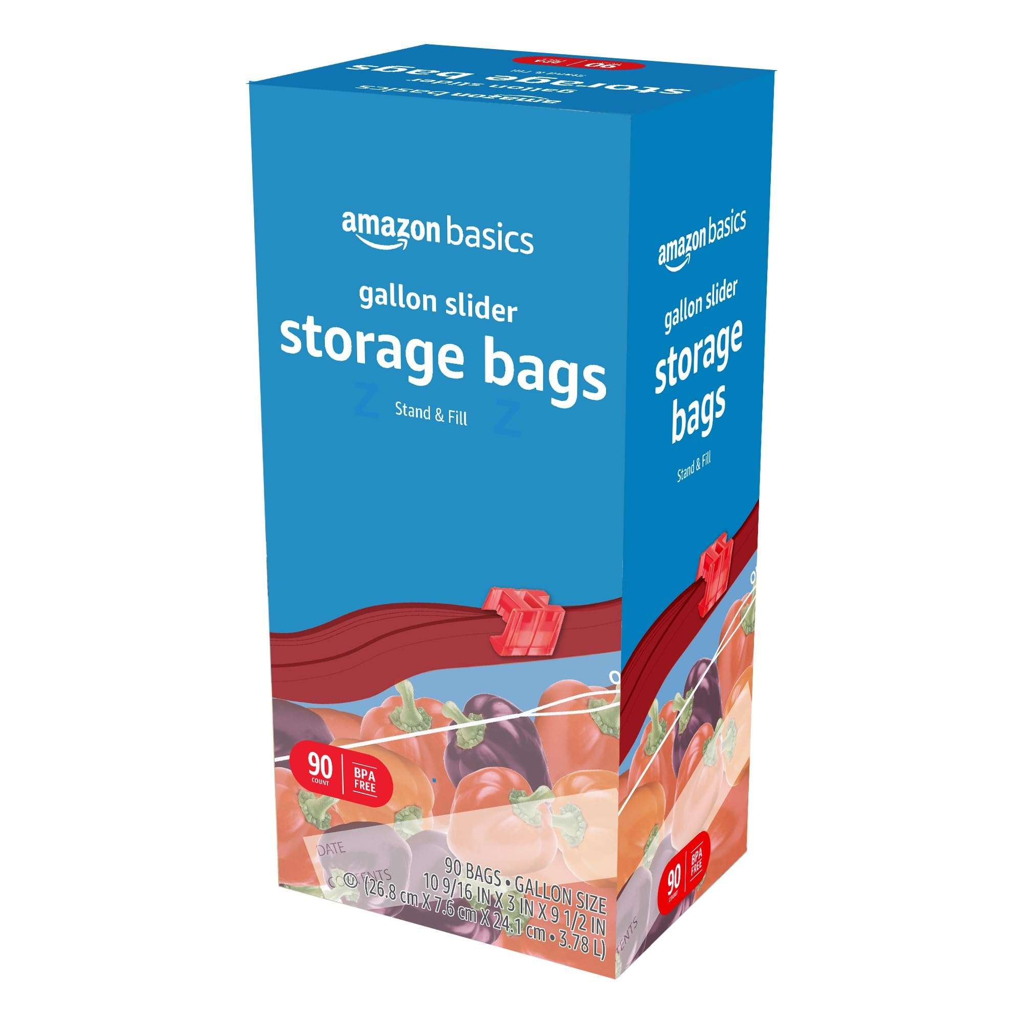 Amazon Basics Slider Gallon Food Storage Bags, BPA Free, 90 Count - Image 5