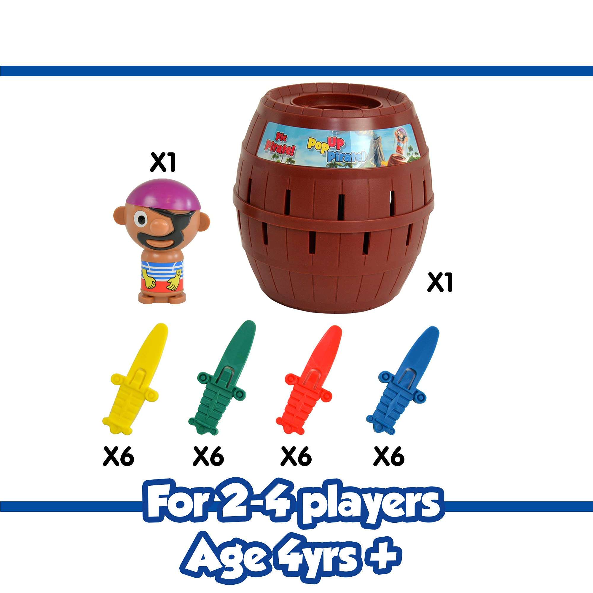 TOMY Pop Up Pirate Board Game - Interactive Kids and Toddler Activities for Family Game Night - Girls and Boys Toys - 2-4 Players - Ages 4 Years and Up - Image 7
