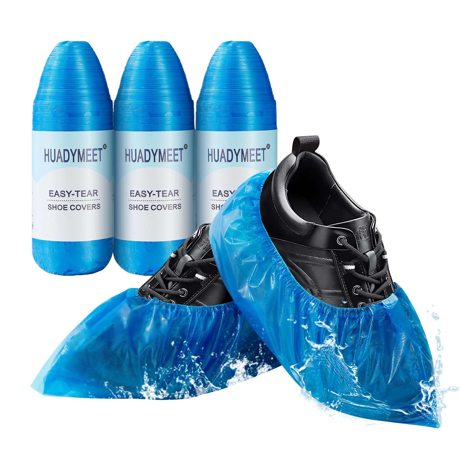 HUADYMEET Shoe Covers Disposable Non Slip For Indoors 100Pack(50 Pairs) Waterproof Shoes Protector Cover Durable Boot Booties Covers，Blue - Image 1