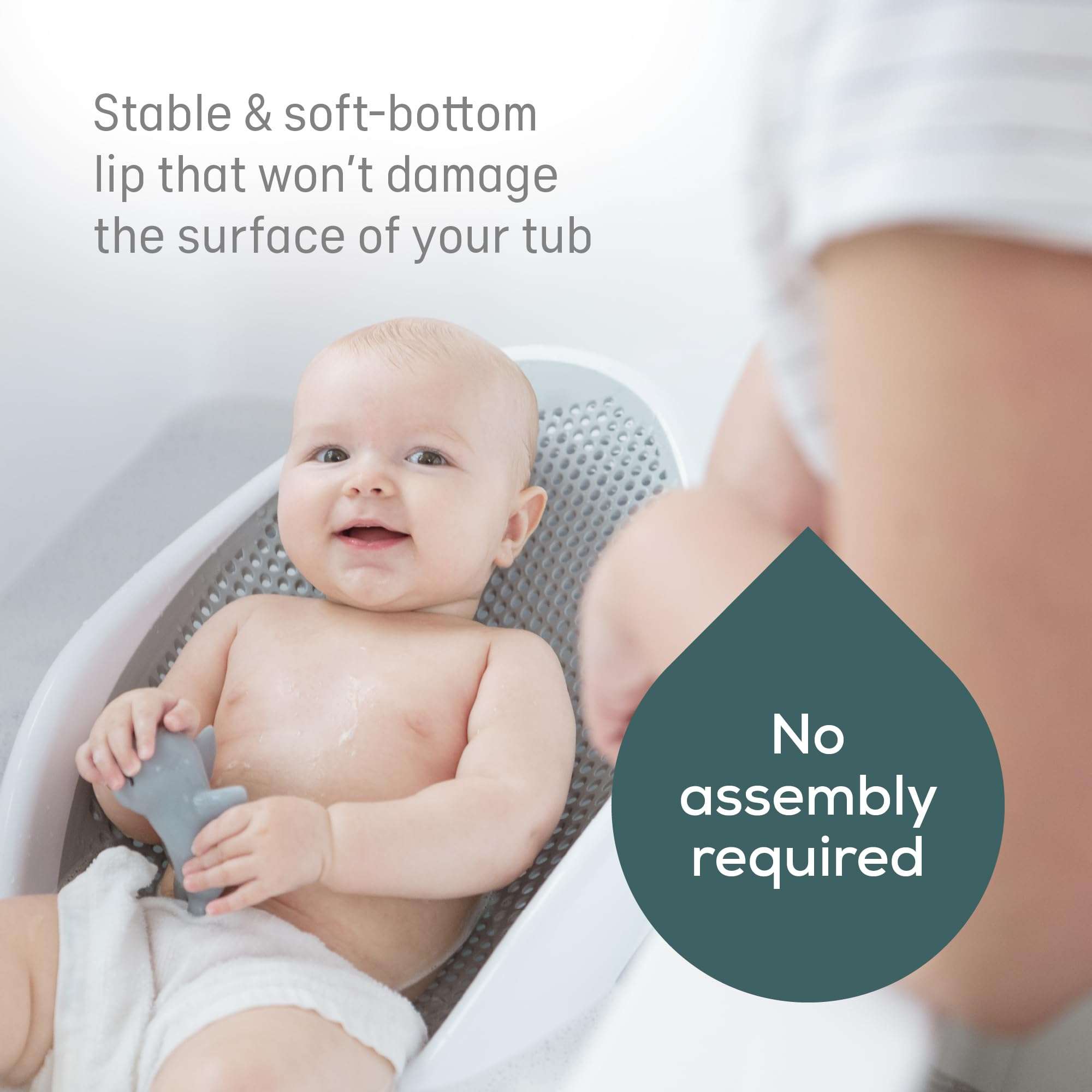 Angelcare Baby Bath Support (Gray) | Ideal for Babies Less Than 6 Months Old - Image 4