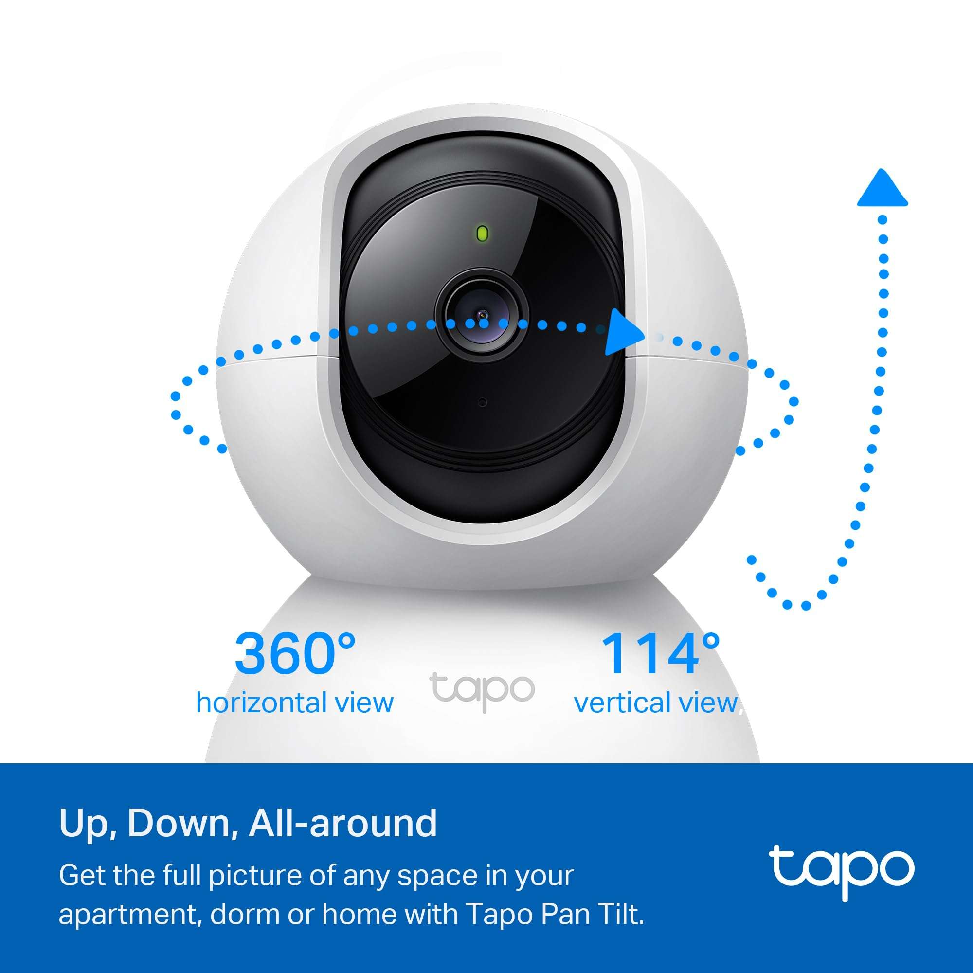TP-Link Tapo 2K Pan/Tilt Security Camera for Baby Monitor, Dog Camera w/Motion Detection, 2-Way Audio, Siren, Night Vision, Cloud & SD Card Storage, Works with Alexa & Google Home, 2-Pack (C210P2) - Image 5