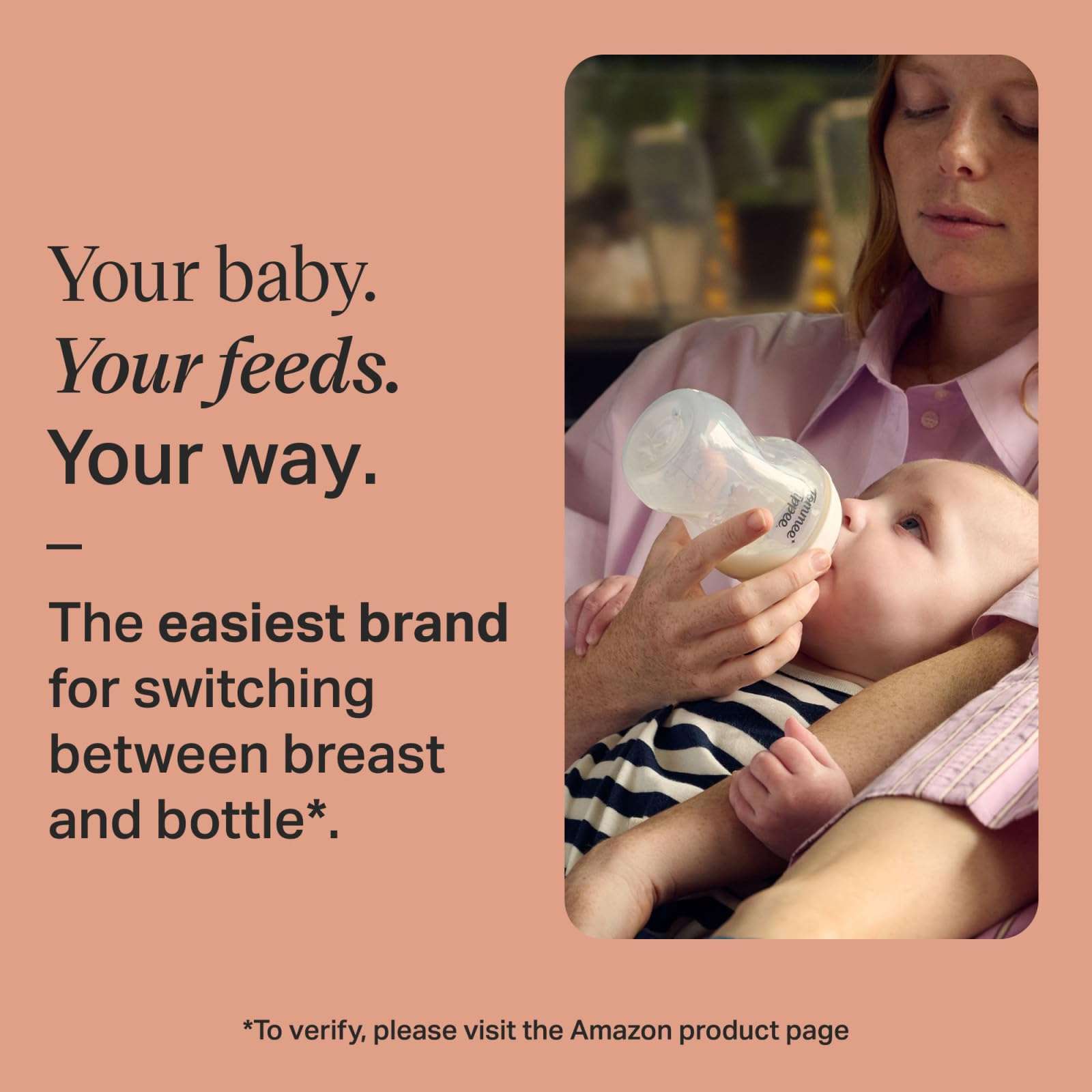 Tommee Tippee Natural Start Anti-Colic 9 oz BPA Free Baby Bottles, 0+ Months, Slow Flow Breast-Like Nipple, Self Sterilizing, Designed for Seamless Transition Between Bottle & Breast, Fiesta,Pack of 6 - Image 2