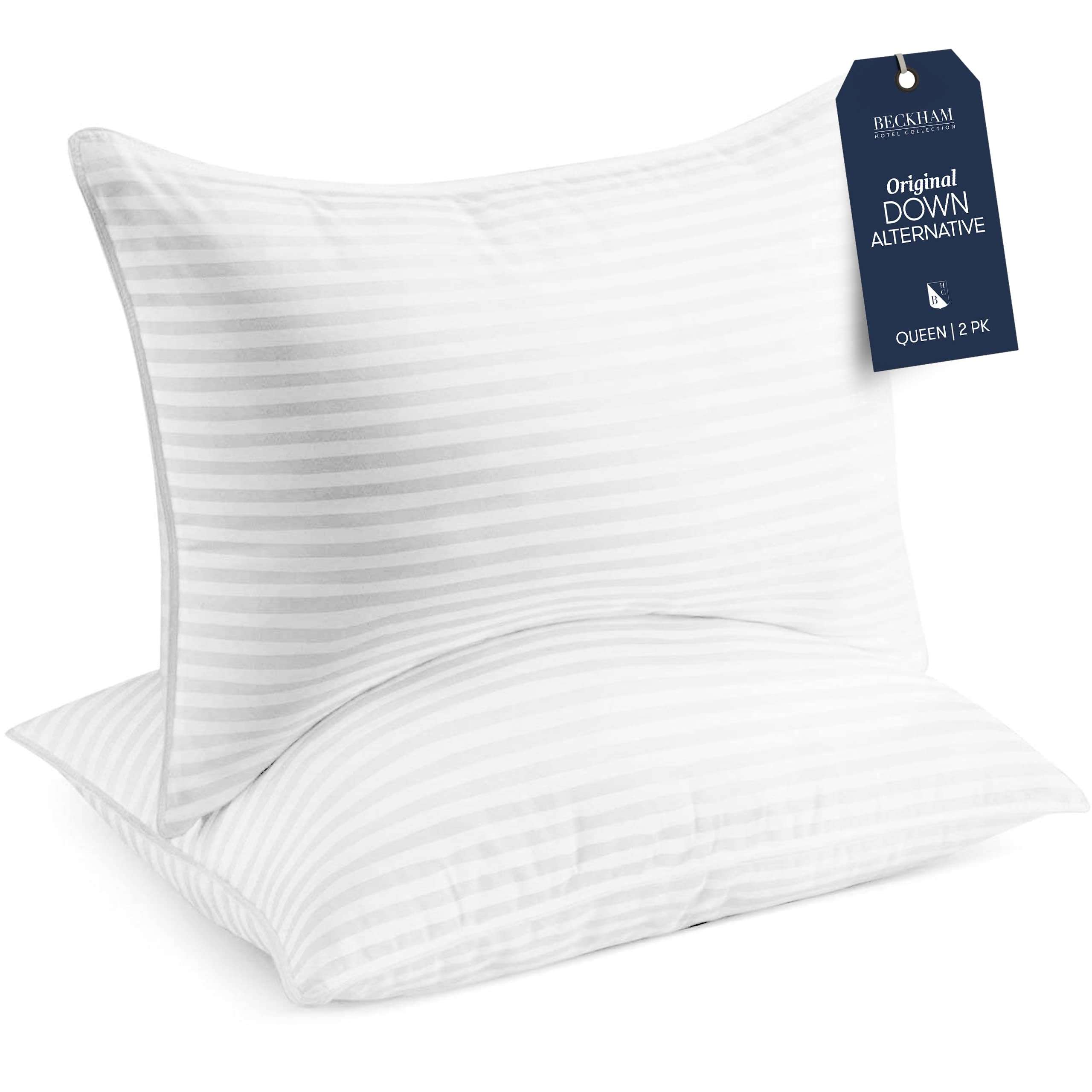 Beckham Hotel Collection Bed Pillows Standard/Queen Size Set of 2 - Original Down Alternative Pillow for Sleeping - Bedding for Back, Stomach or Side Sleepers - Image 1