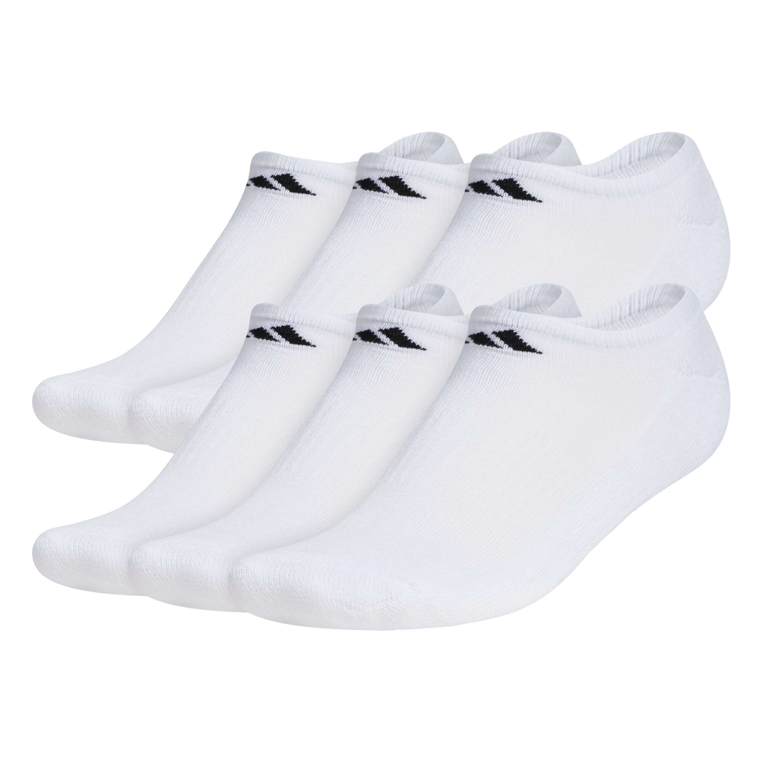 adidas Men's Athletic Cushioned Socks, 6-Pack No Show with Arch Support - Image 1