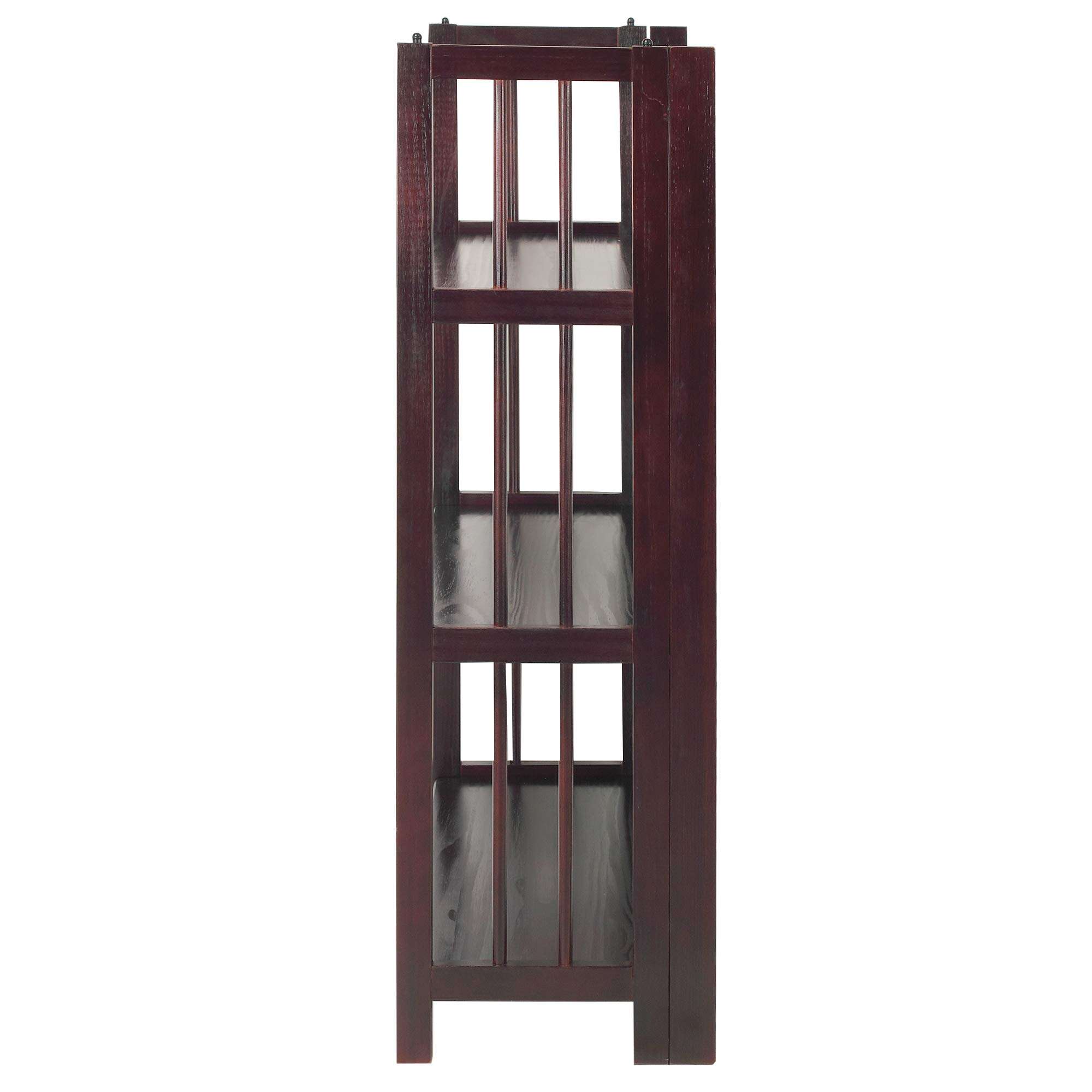 Casual Home 3 Shelf Folding Stackable Bookcase, 27.5" Wide, Espresso - Image 6