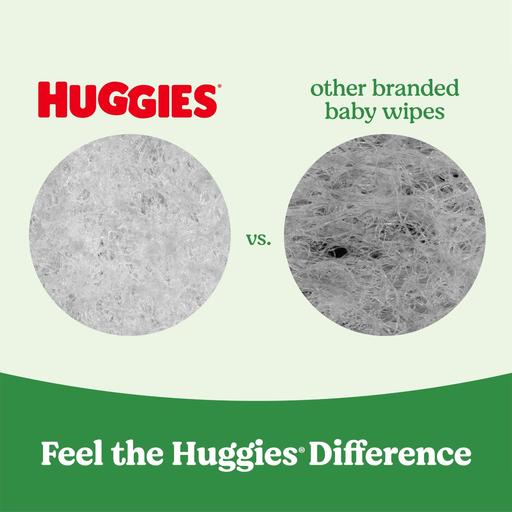 Huggies Natural Care Sensitive Baby Wipes, Unscented, Hypoallergenic, 99% Purified Water, 10 Flip-Top Packs (560 Wipes Total) - Image 5