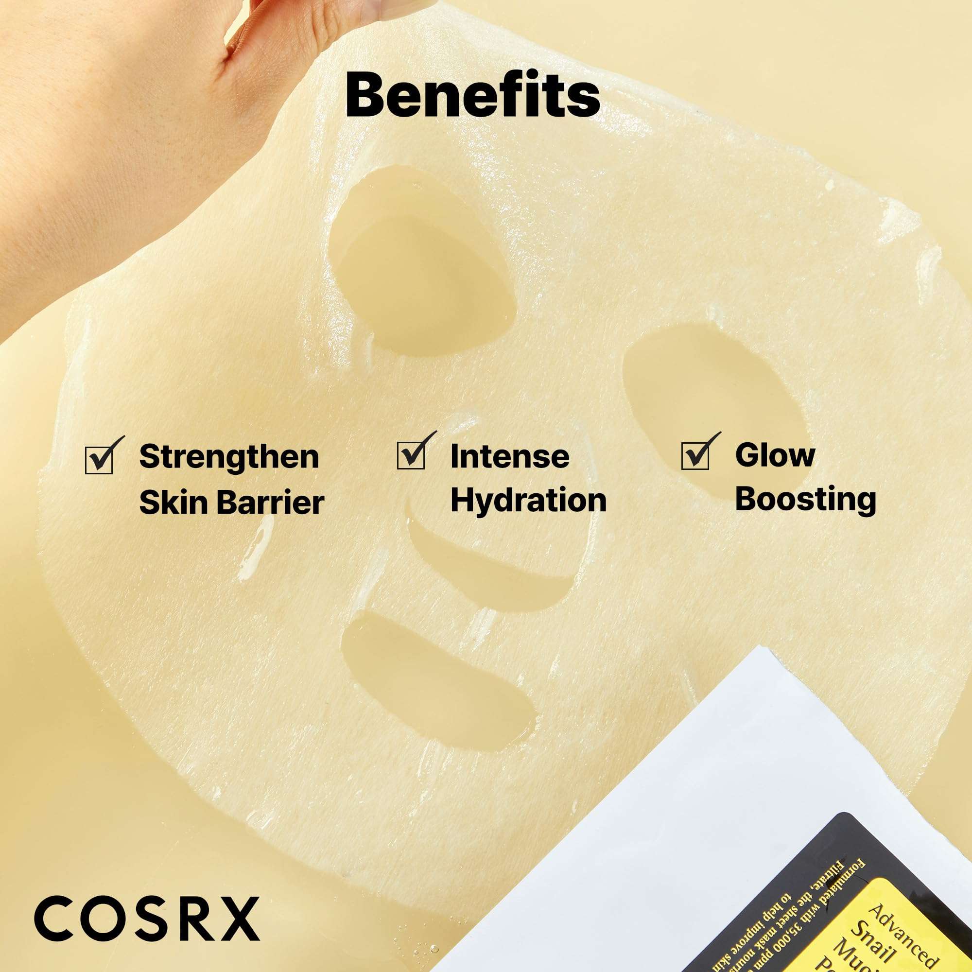 COSRX Snail Mucin Sheet Mask 10 EA with Snail Mucin Serum, Self Care, Face Masks for Dry, Sensitive Skin, Not Tested on Animals, No Parabens, No Sulfates, Korean Skin Care - Image 5