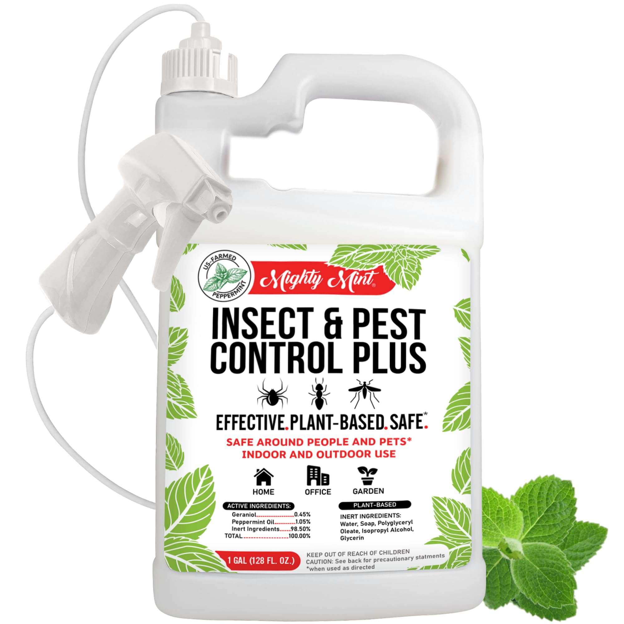 Mighty Mint Insect and Pest Control Plus – Natural Mint Oil Insect Killer Spray, 1 Gallon - Image 1