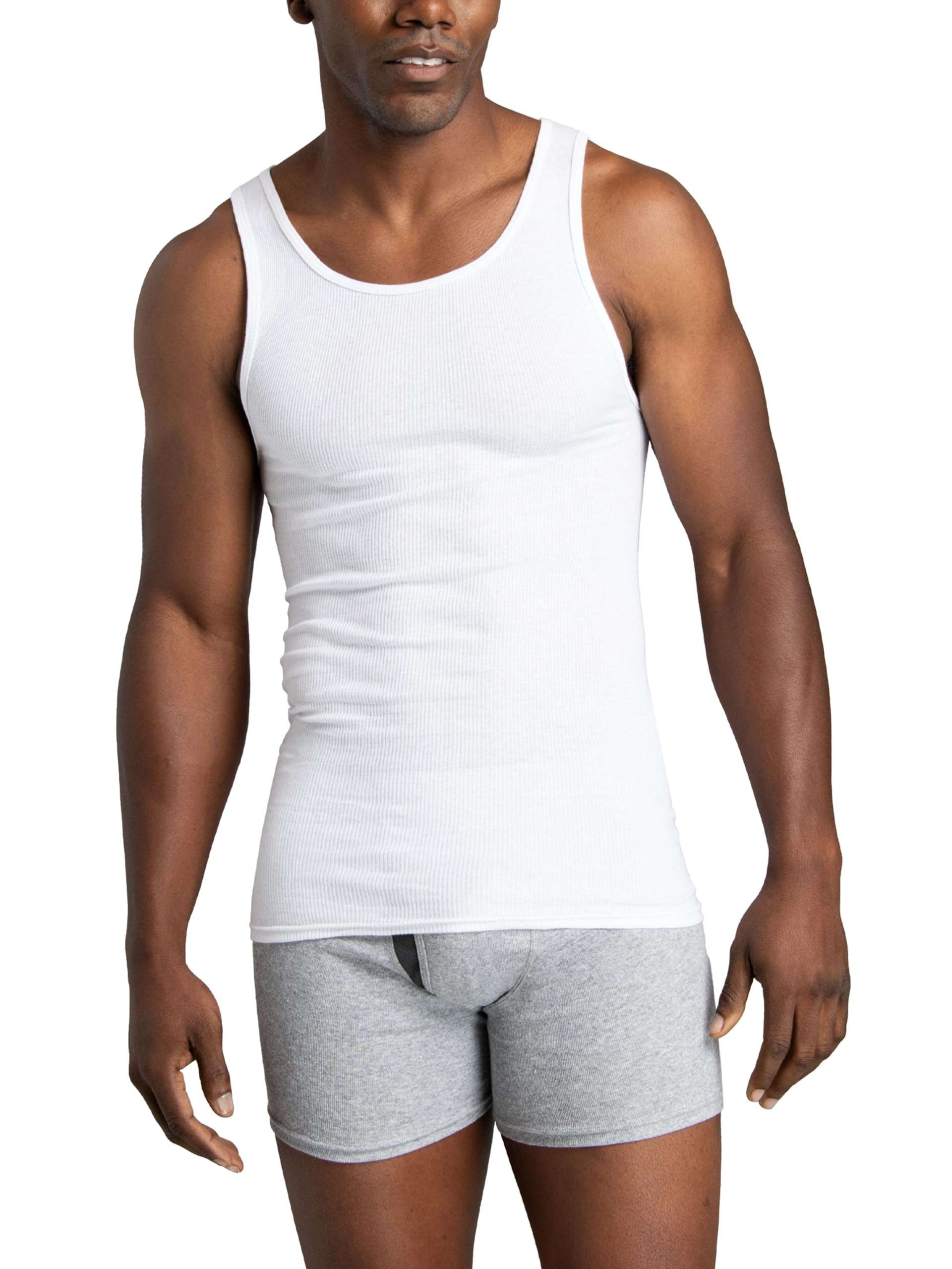 Fruit of the Loom Men's Sleeveless Tag Free Moisture Wicking Tank A-Shirt - Image 2