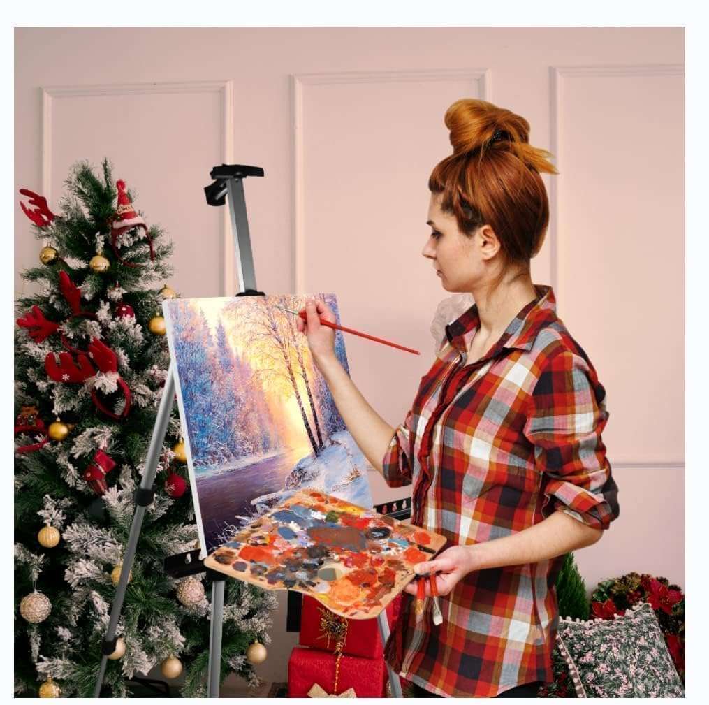 Art Easel Stand for Painting and Sign - RRFTOK Aluminum 66 Inch Metal Tripod Adjustable Portable Easels for Display - Canvas Stand for Table Top Floor Drawing for Artists Adult Holder or Teen - Image 5