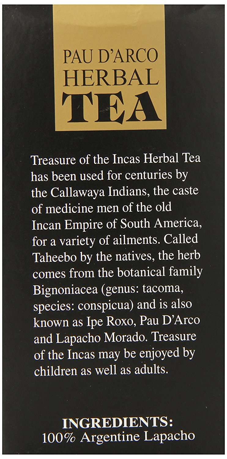 Hobe Labs Treasure of The Incas PAU D'Arco Herbal Tea - 54 Tea Bags - Image 3