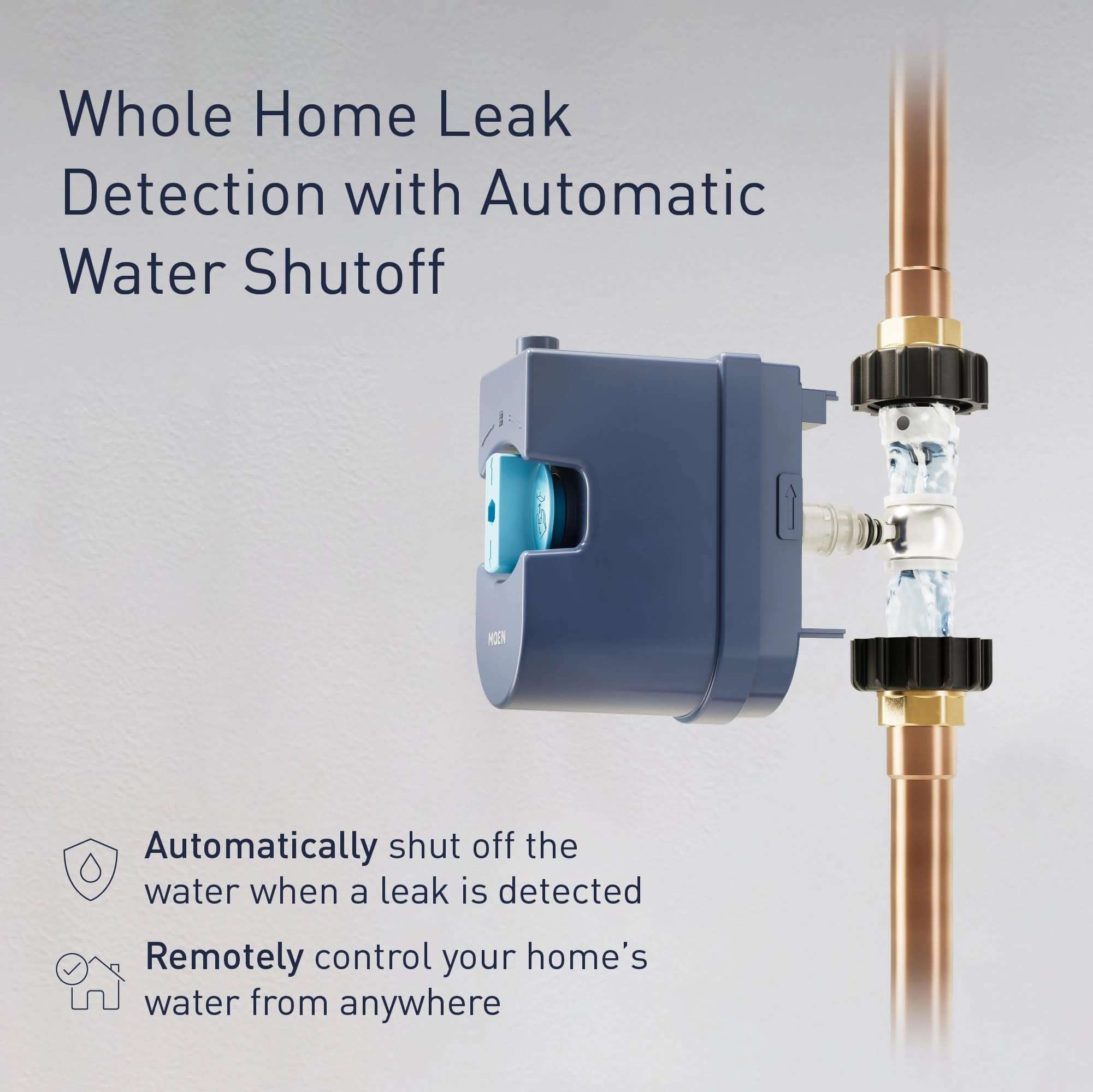 Moen Flo Smart Water Monitor and Automatic Shutoff Sensor, Wi-Fi Water Leak Detector for 3/4-Inch Diameter Pipe, 900-001 - Image 3
