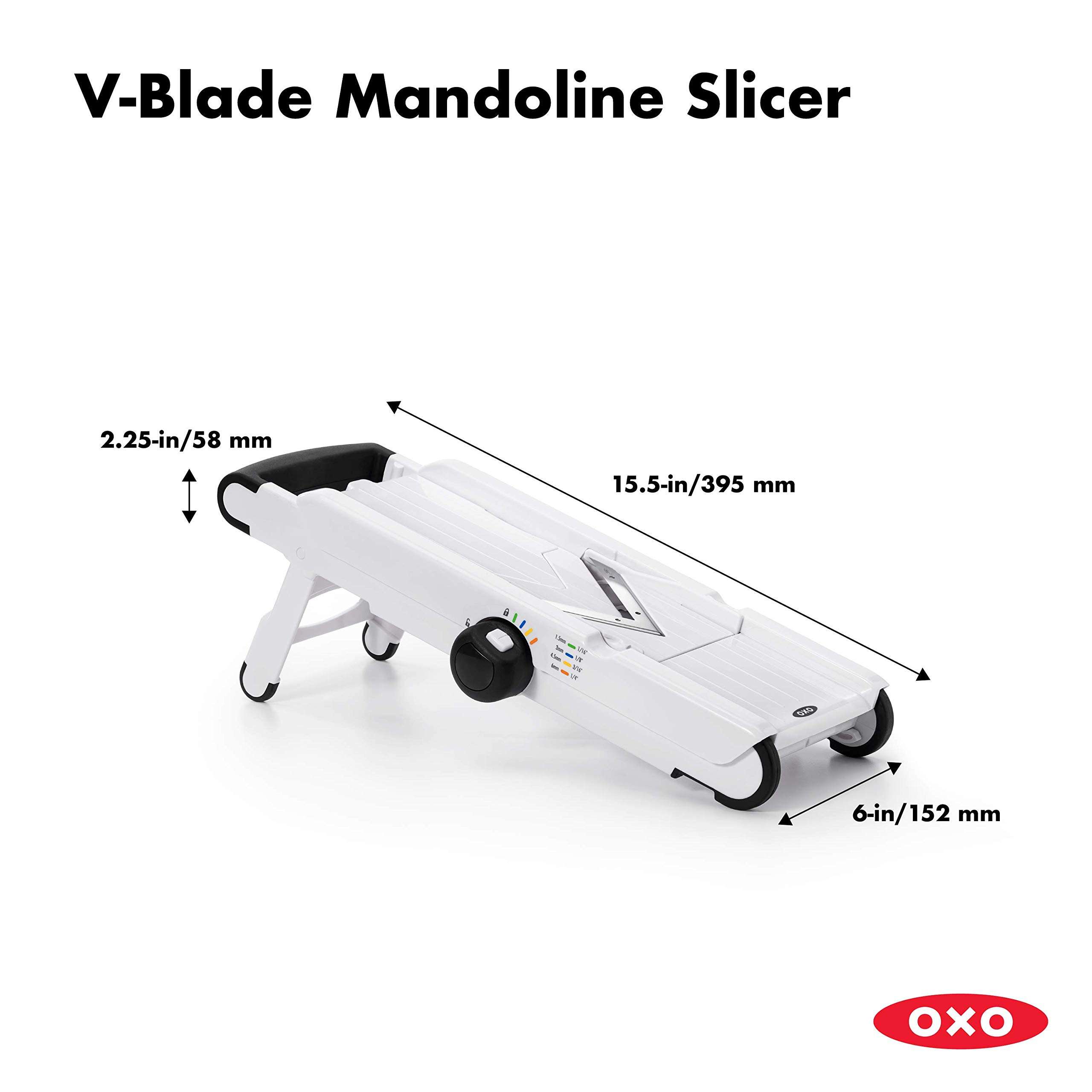 OXO Good Grips V-Blade Mandoline Slicer, White (1155700) - Image 7
