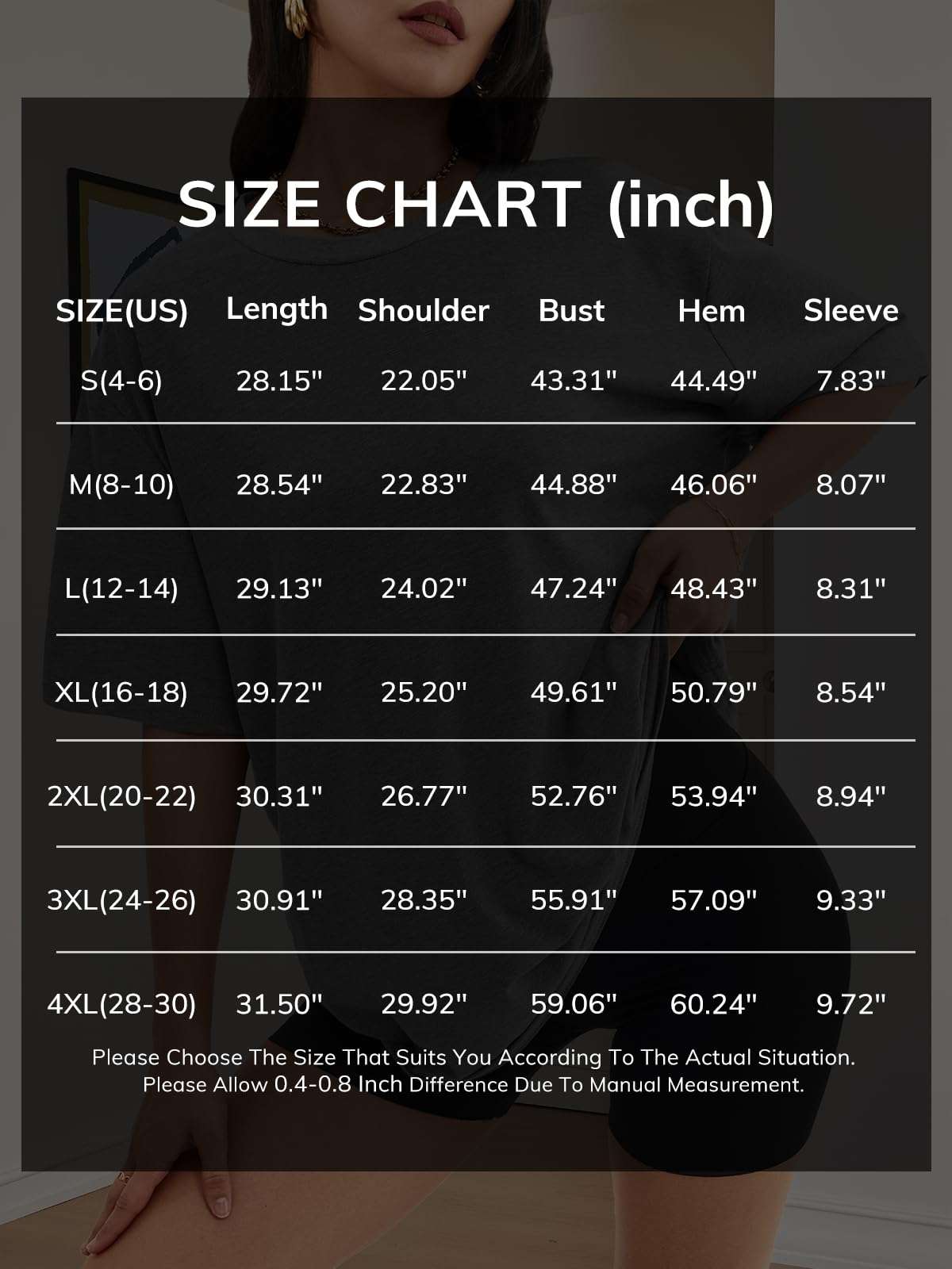 ATHMILE Womens Oversized T Shirts Loose Fit Crewneck Short Sleeve Tops Summer Casual Blouse Y2K 2025 Basic Tee Beach - Image 6