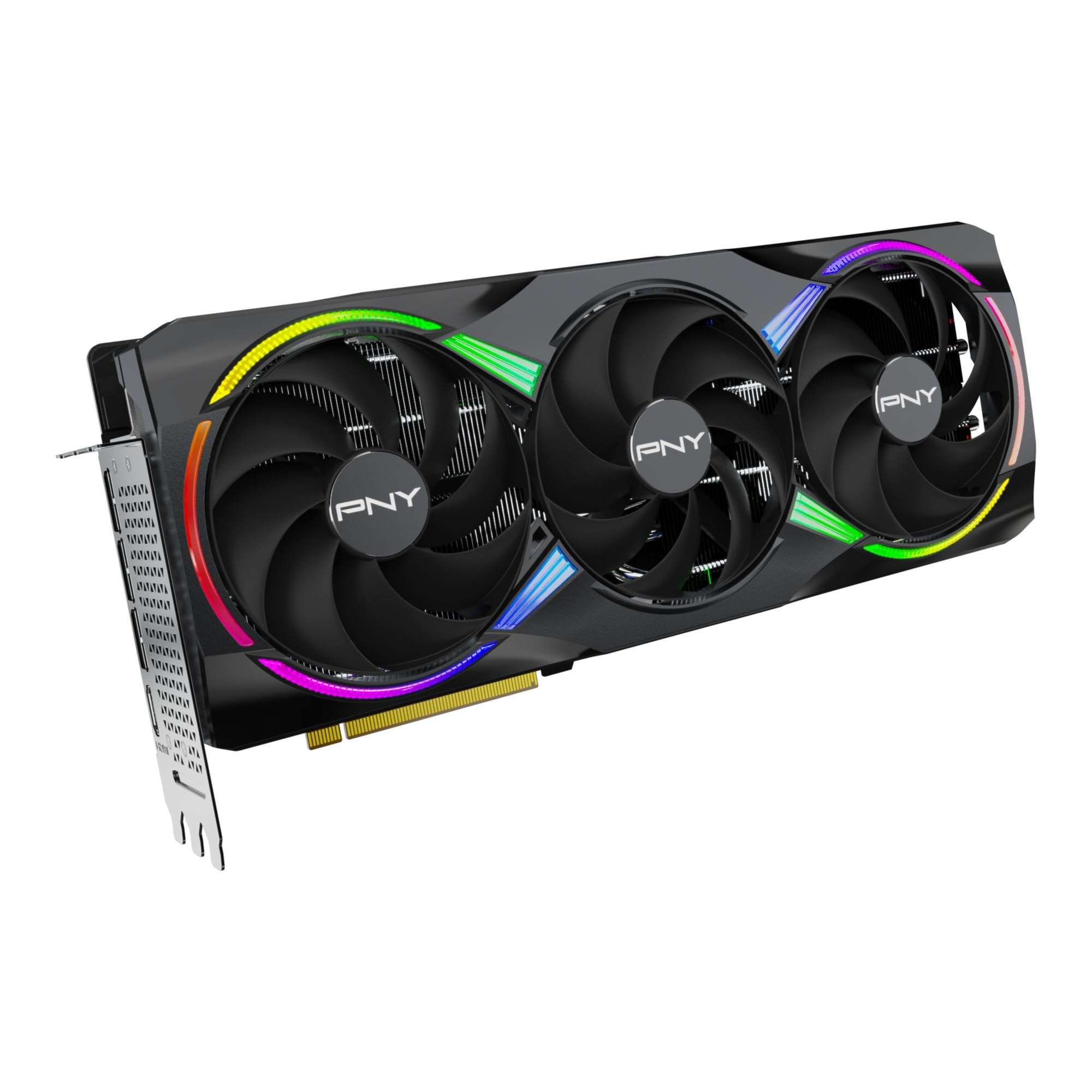 PNY NVIDIA GeForce RTX™ 5080 Epic-X™ ARGB OC Triple Fan, Graphics Card (16GB GDDR7, 256-bit, Boost Speed: 2775 MHz, PCIe® 5.0, HDMI®/DP 2.1, 2.99-Slot, NVIDIA Blackwell Architecture, DLSS 4) - Image 7